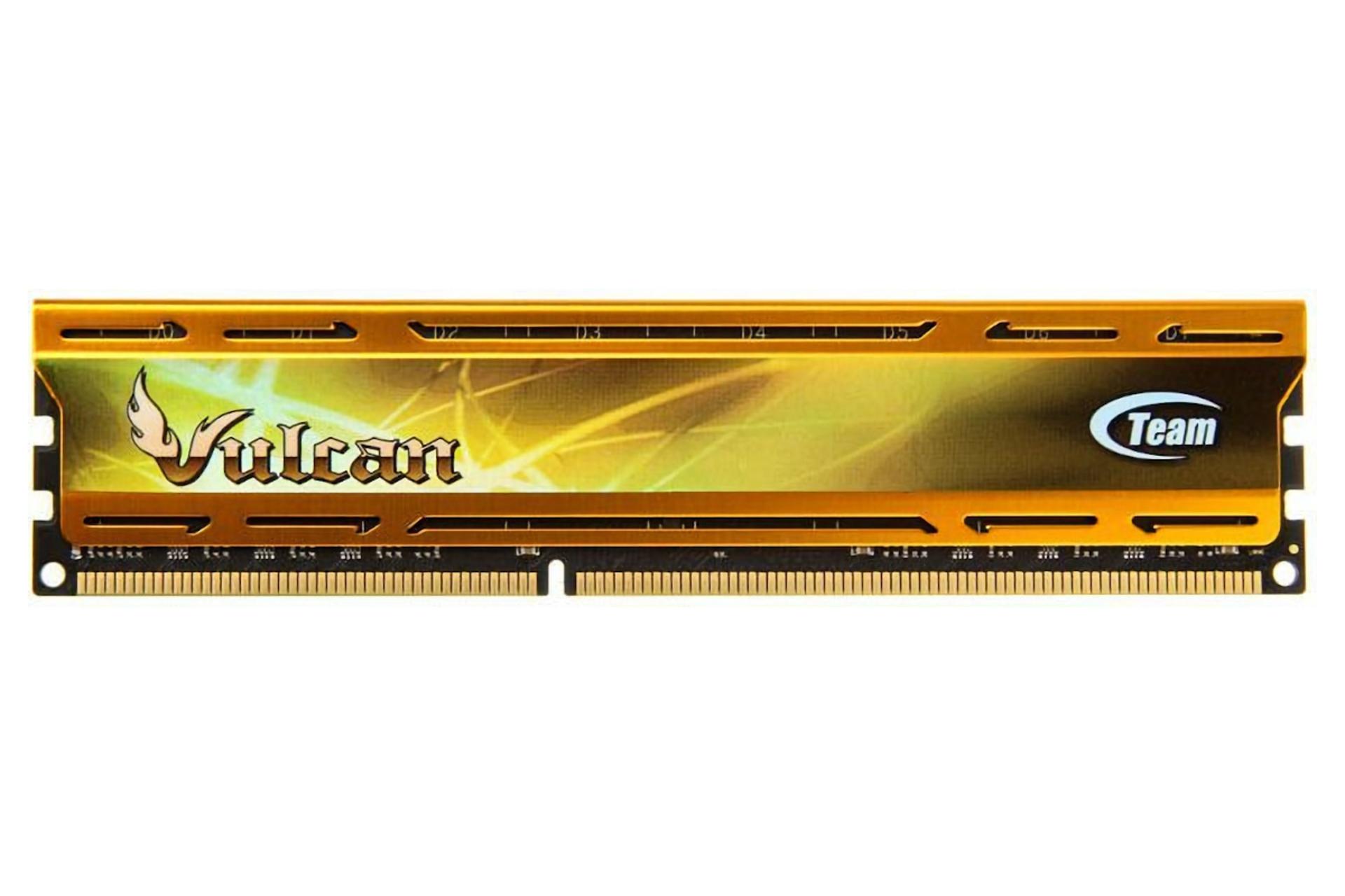 رم تیم گروپ TEAMGROUP VULCAN GOLD ظرفیت 4 گیگابایت از نوع DDR3-1600
