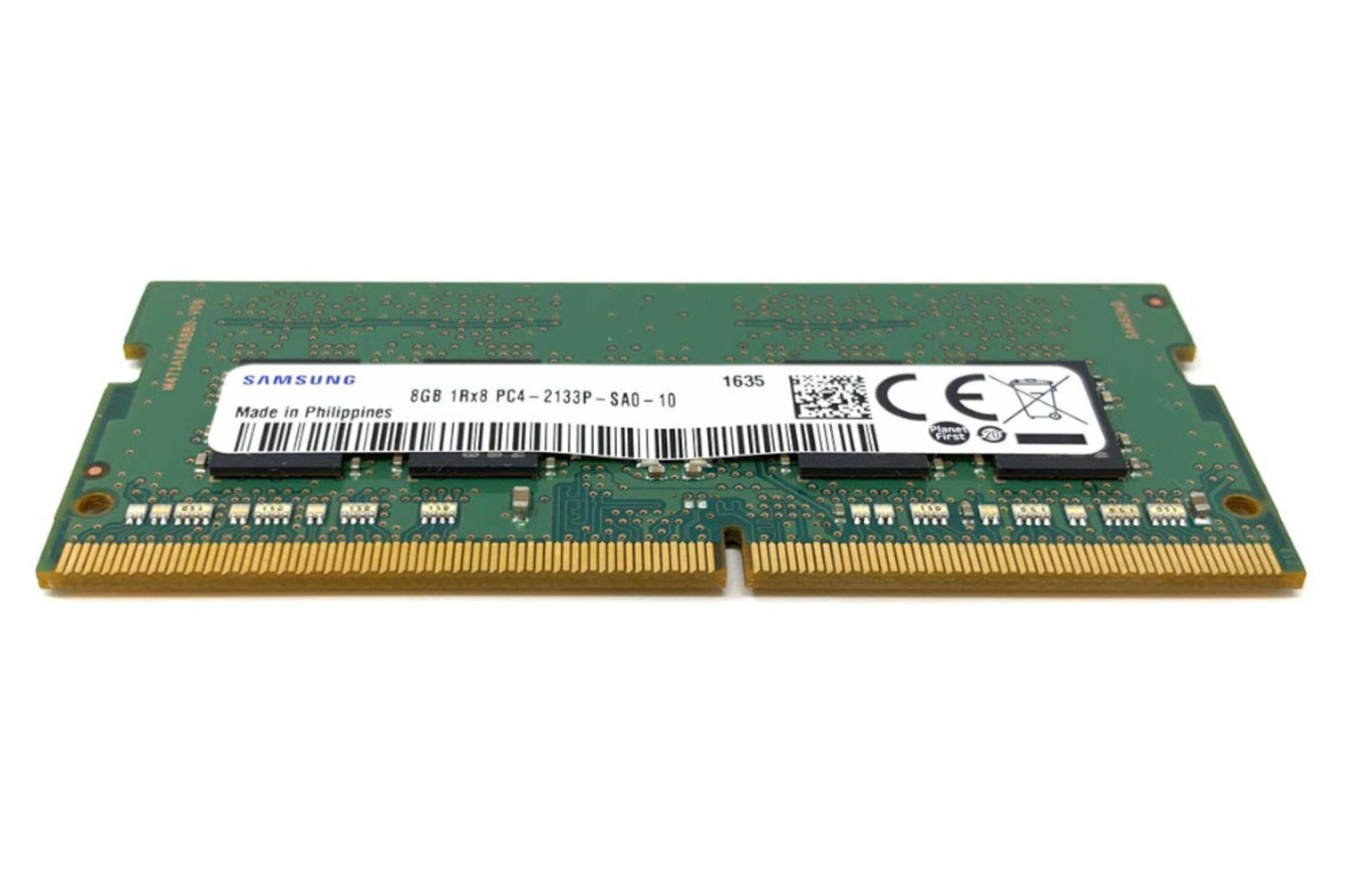 نمای کناری رم سامسونگ Samsung M471A1K43BB0-CPB ظرفیت 8 گیگابایت از نوع DDR4-2133