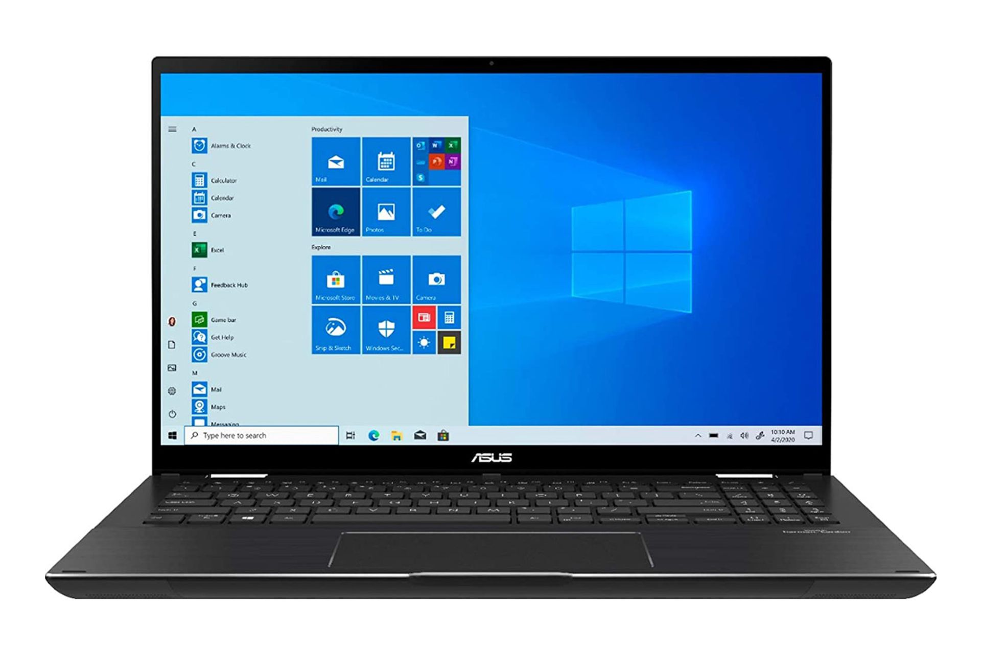 نمای جلو لپ تاپ ایسوس ذن بوک فلیپ 15 Q528EH