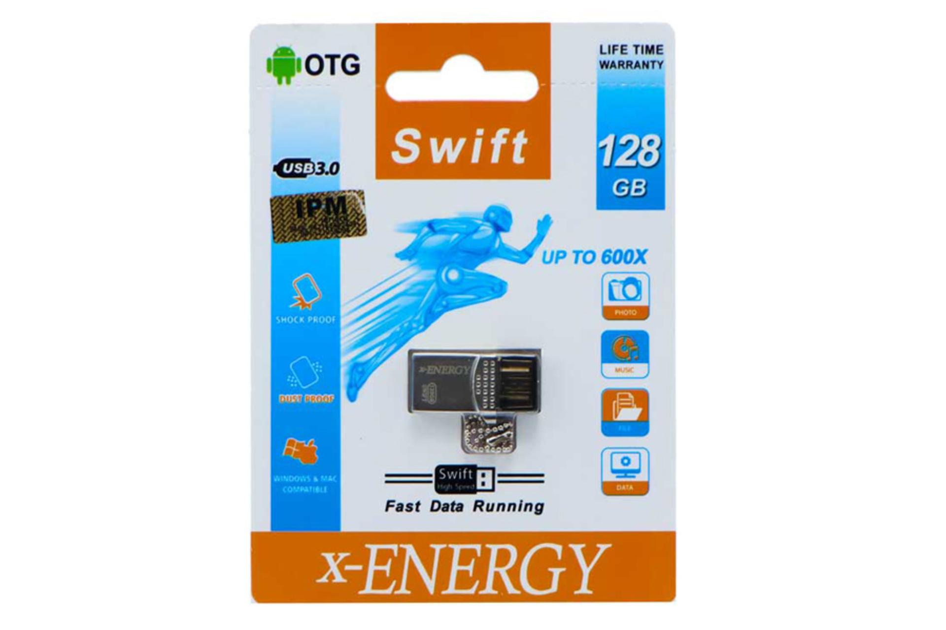 فلش مموری ایکس انرژی مدل SWIFT ظرفیت 128 گیگابایت