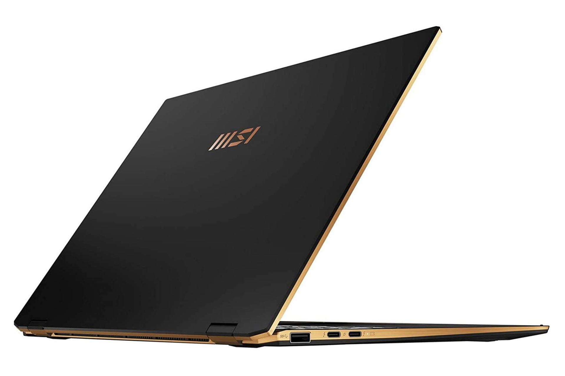 نمای پشت سمت چپ لپ تاپ ام اس آی MSI Summit E13 Flip Evo