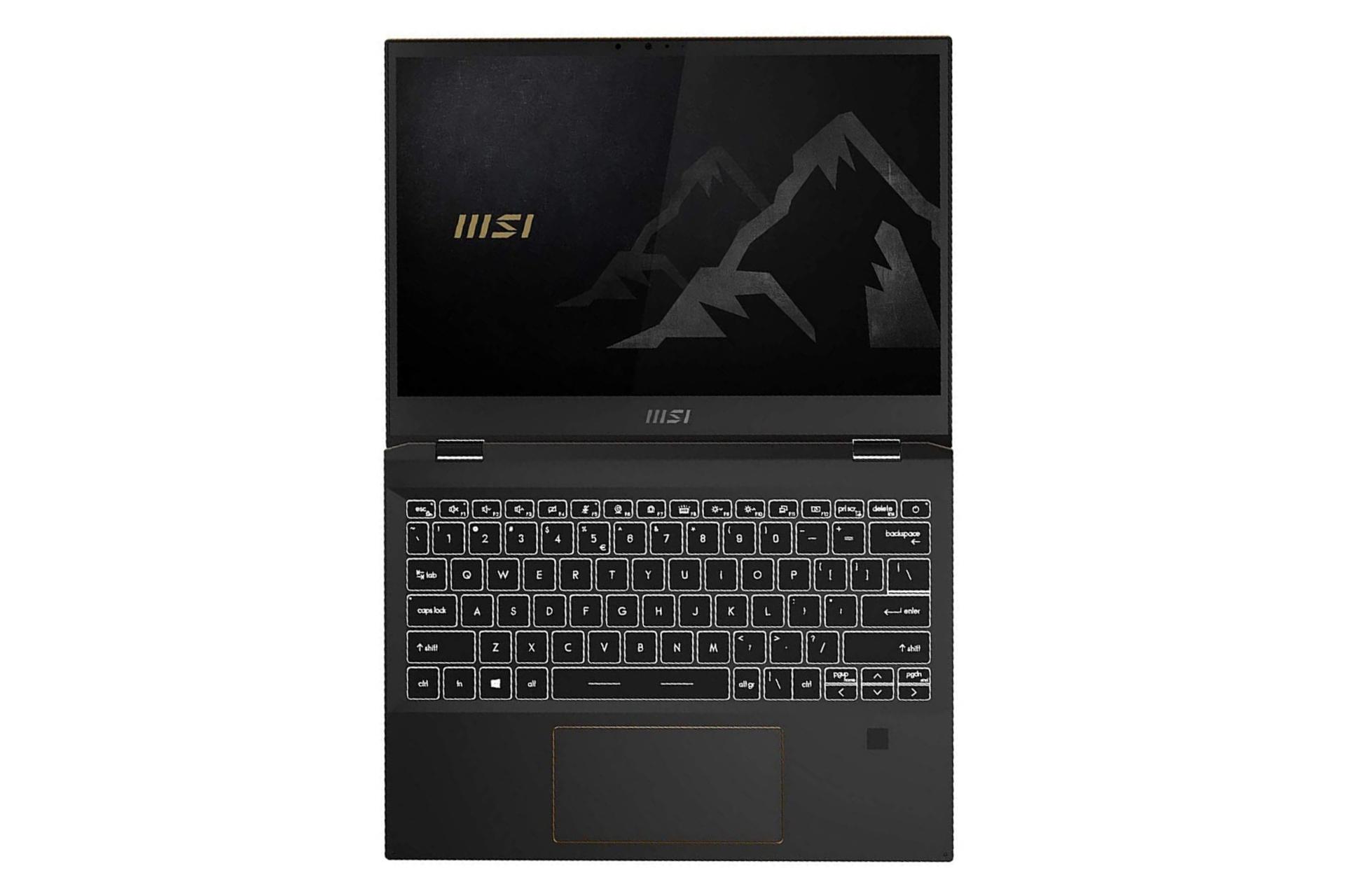 نمای بالا لپ تاپ ام اس آی MSI Summit E13 Flip Evo