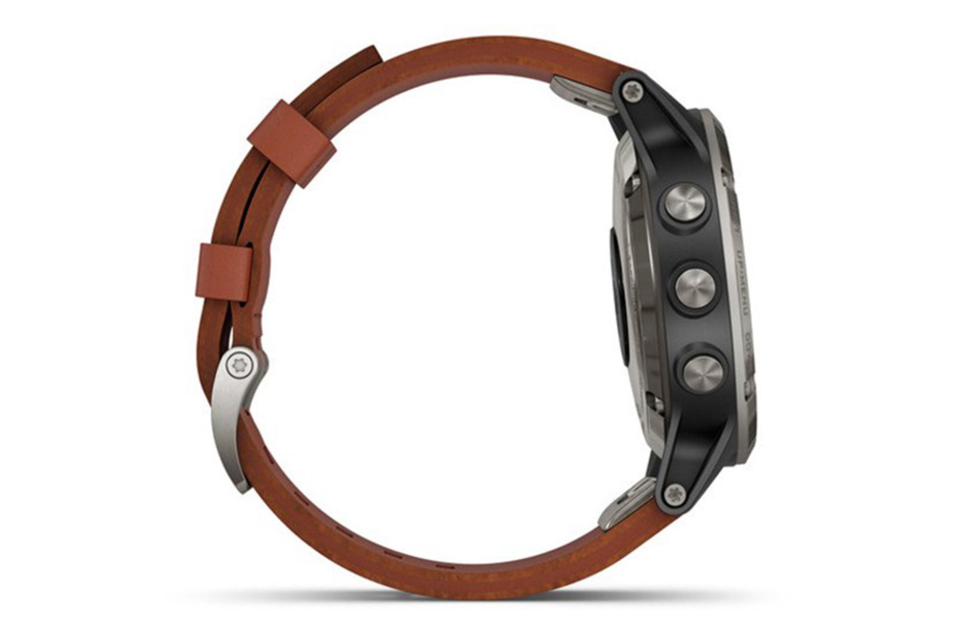 نمای کنار سمت چپ ساعت هوشمند گارمین D2 Delta