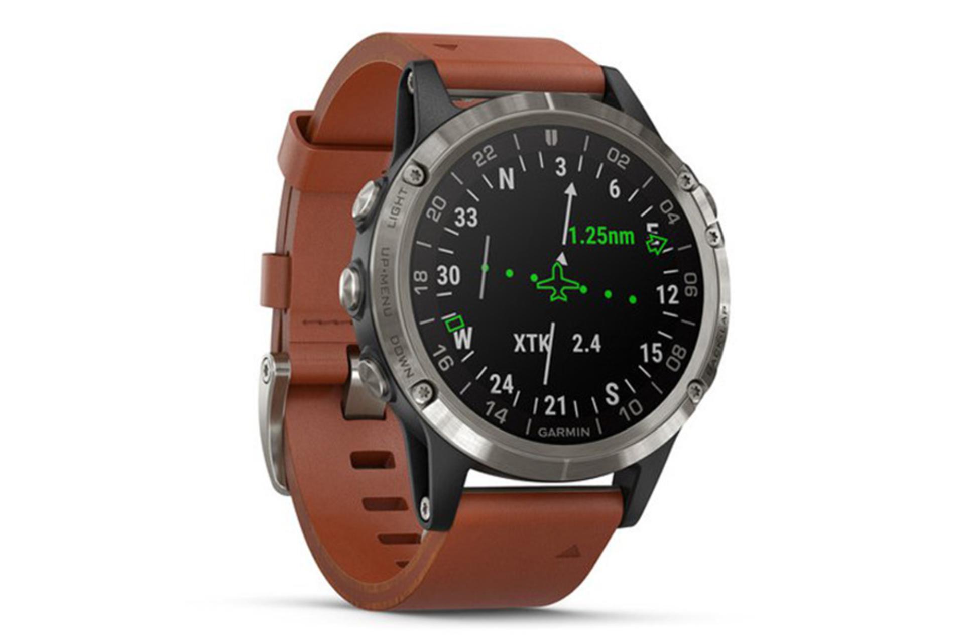 نمای نیمرخ چپ ساعت هوشمند گارمین D2 Delta