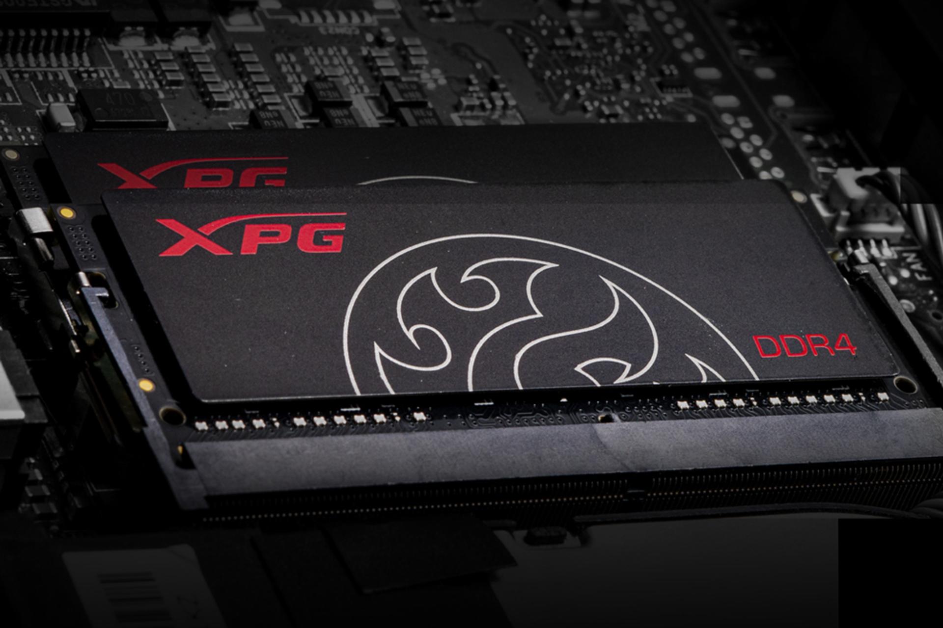 نمای نزدیک رم رم ای دیتا XPG Hunter ظرفیت 16 گیگابایت از نوع DDR4-2666