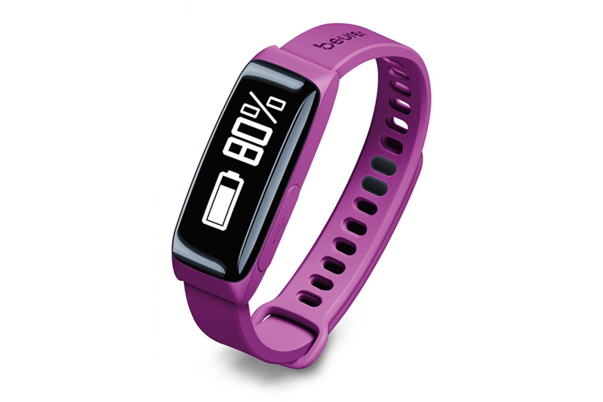 نمای نیمرخ دستبند هوشمند بیورر AS 81 رنگ بنفش