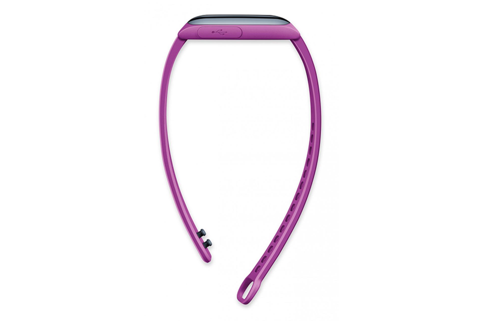 نمای کنار دستبند هوشمند بیورر AS 81 رنگ بنفش