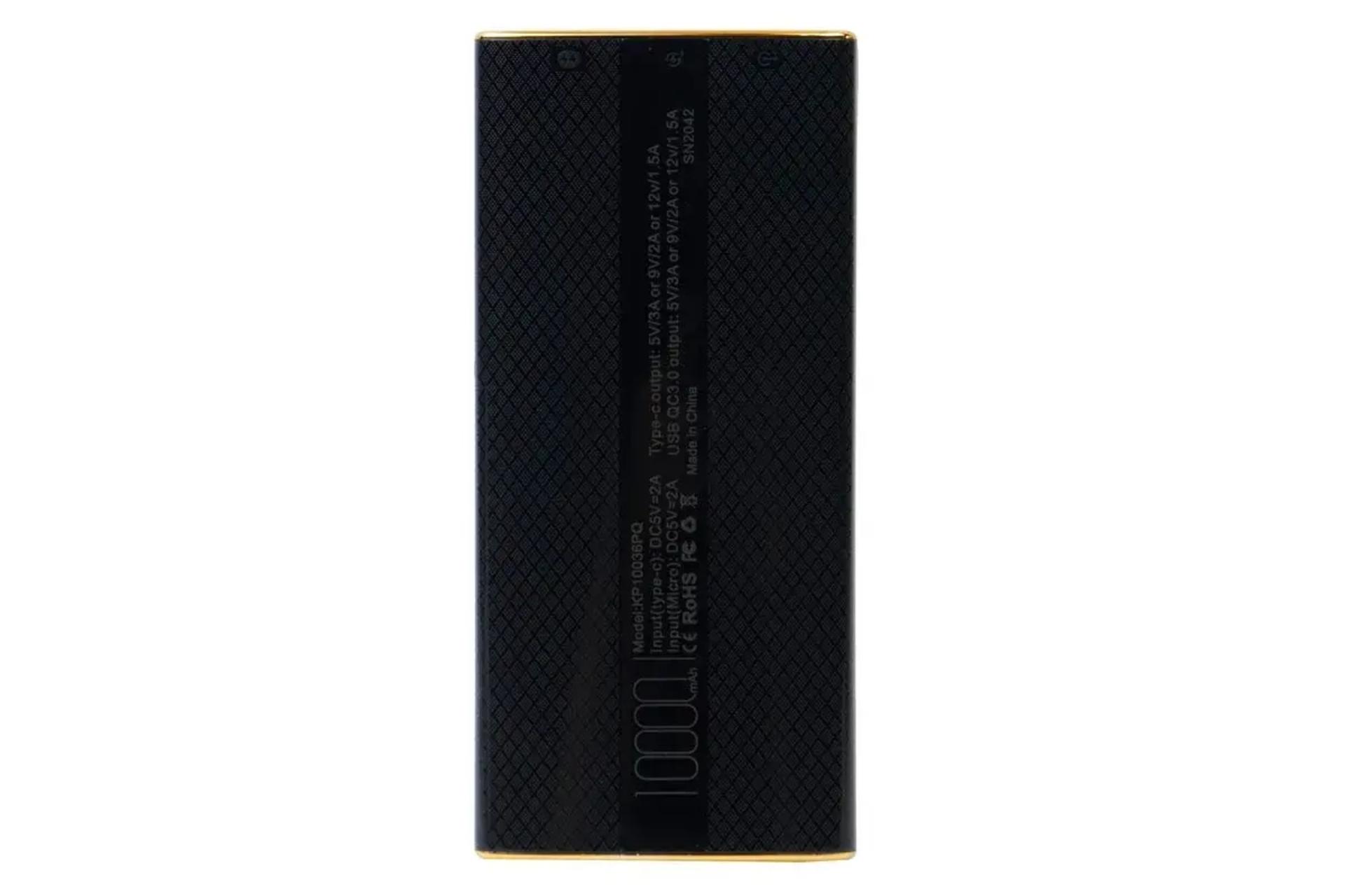 پشت پاور بانک کینگ استار KingStar KP10036PQ 10000mAh با ظرفیت 10000 میلی‌آمپر ساعت