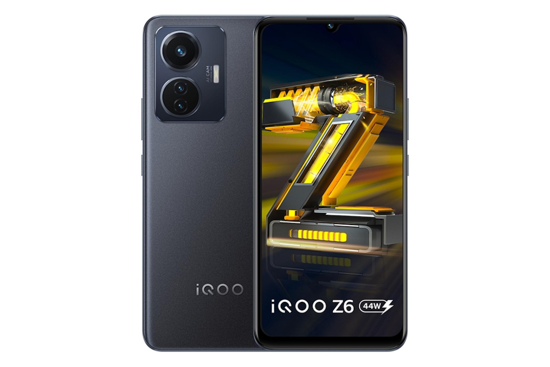 گوشی موبایل iQOO Z6 ویوو نسخه 44 وات / vivo iQOO Z6 44W مشکی