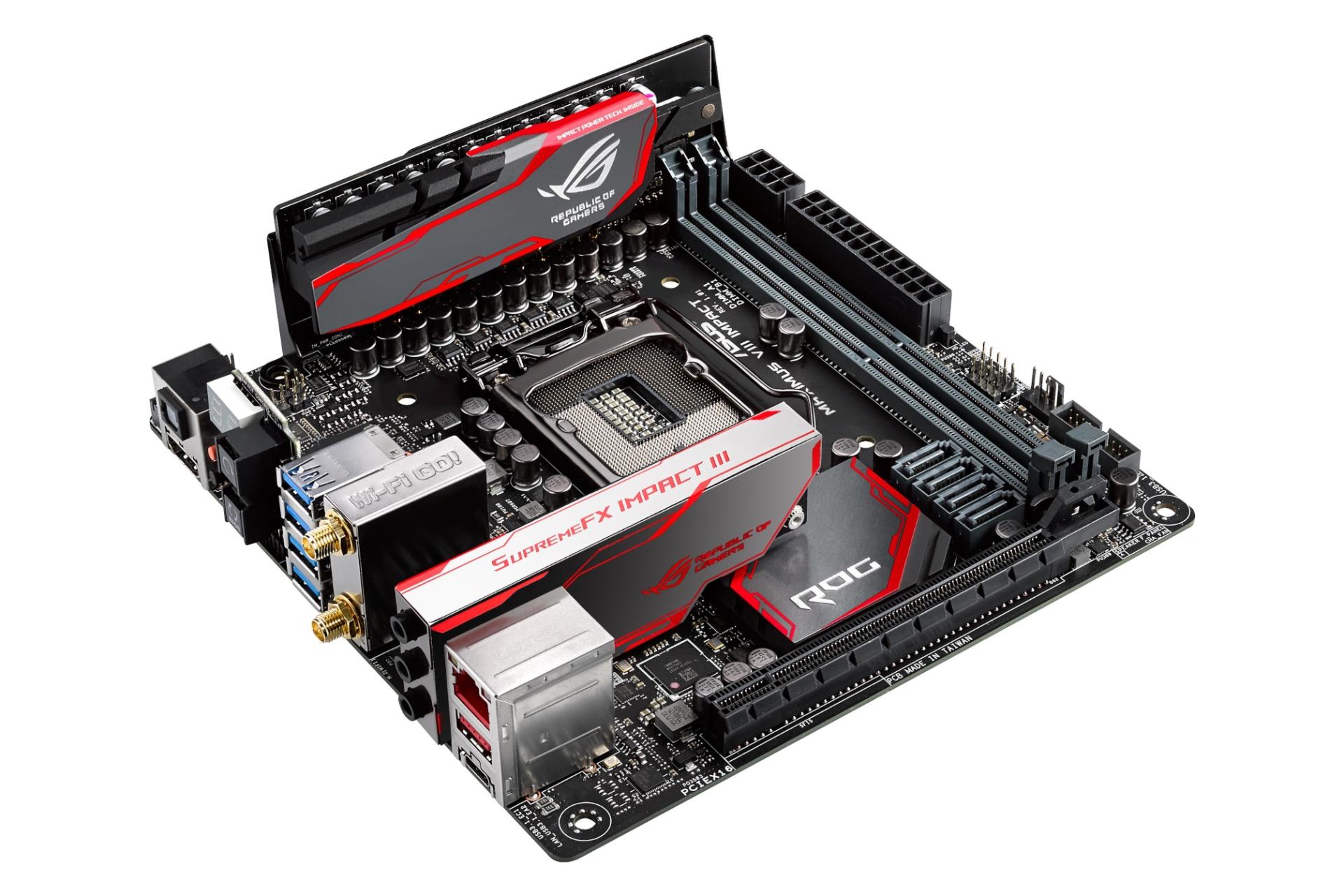 نمای چپ مادربرد ایسوس ASUS MAXIMUS VIII IMPACT