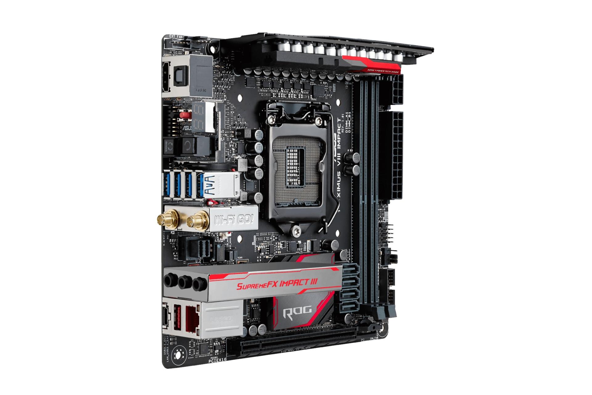 نمای جانبی مادربرد ایسوس ASUS MAXIMUS VIII IMPACT