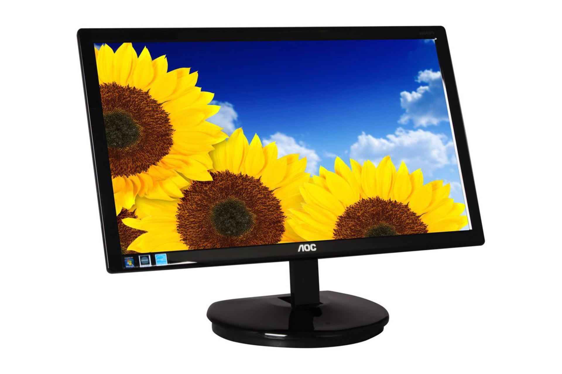 مانیتور ای او سی 20 اینچ مدل E2043FK نمای جانبی جلو