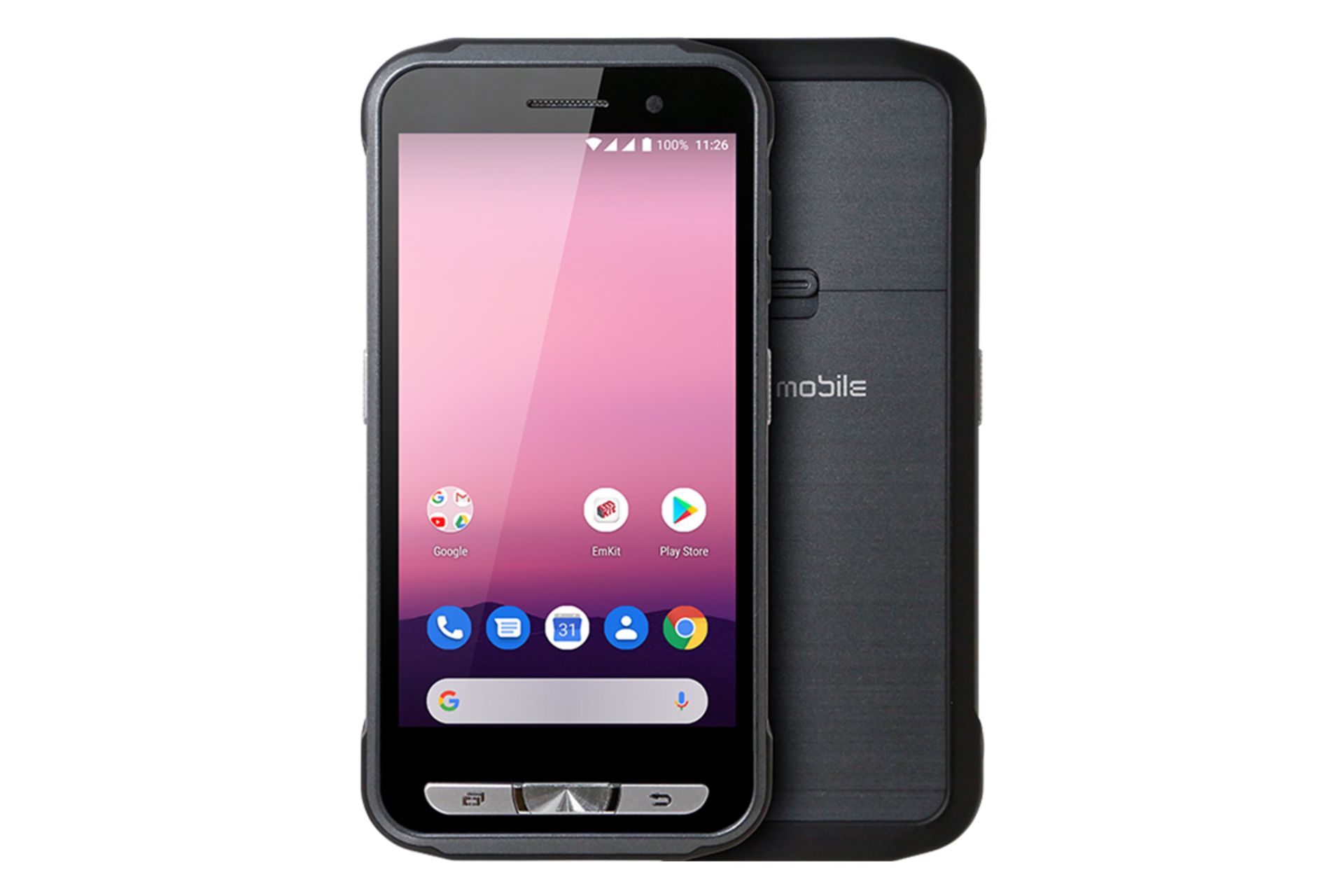 نمای پشت و جلو گوشی پوینت موبایل PM45 رنگ مشکی