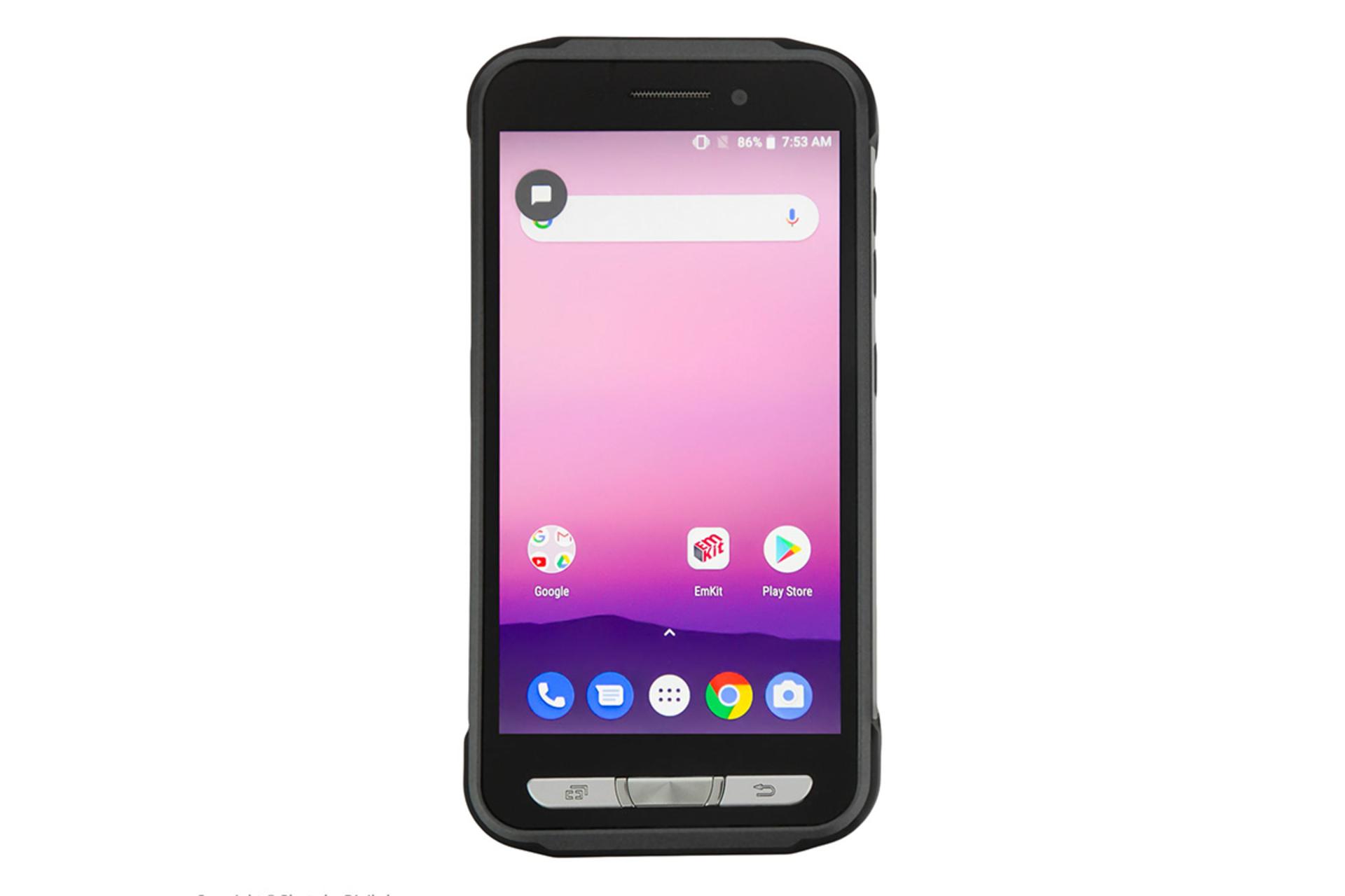 گوشی پوینت موبایل PM45 از نمای جلو با صفحه روشن