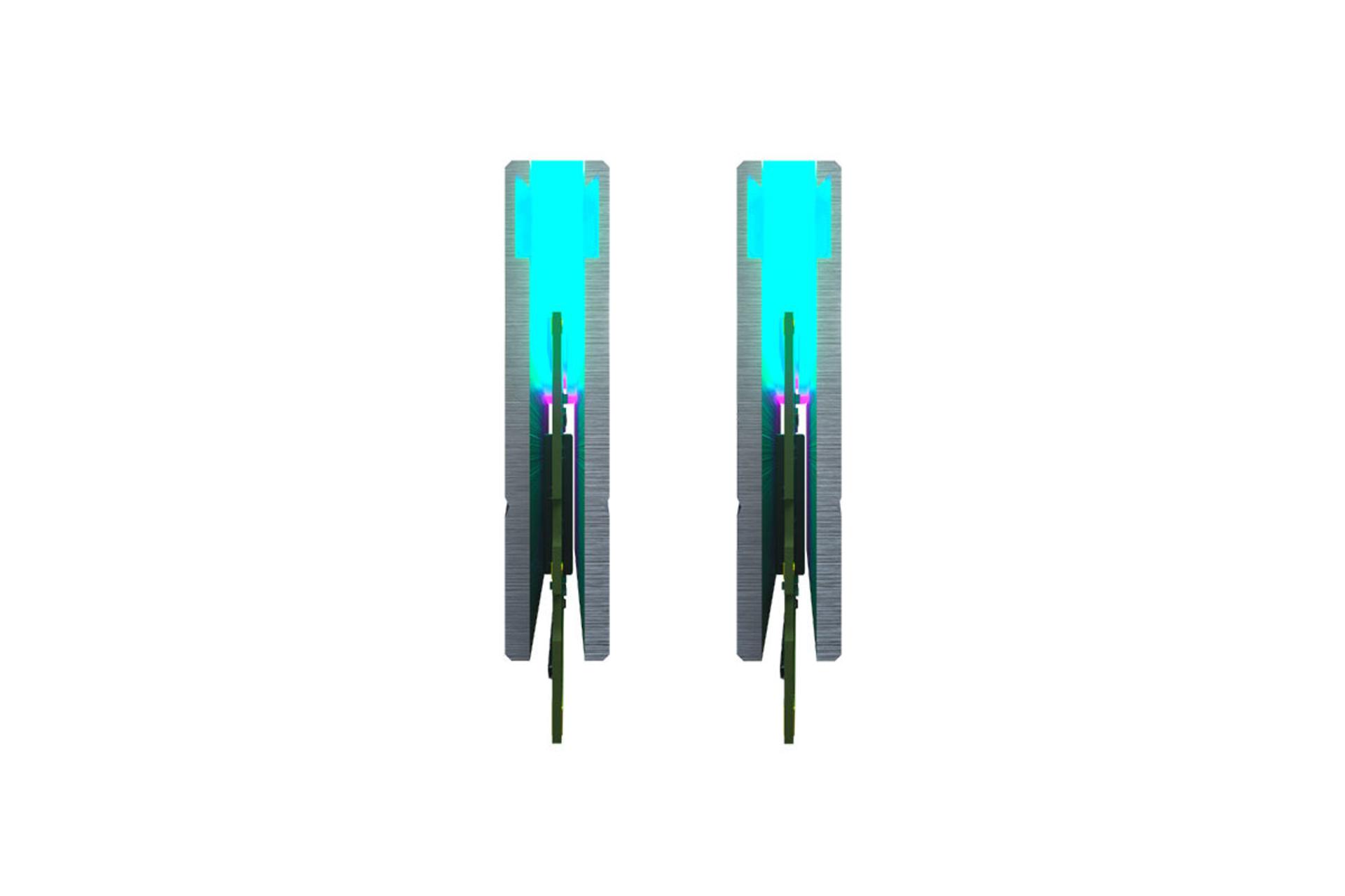 ای دیتا XPG SPECTRIX D50 ظرفیت 32 گیگابایت (2x16) از نوع DDR4-3600 نمای پهلو