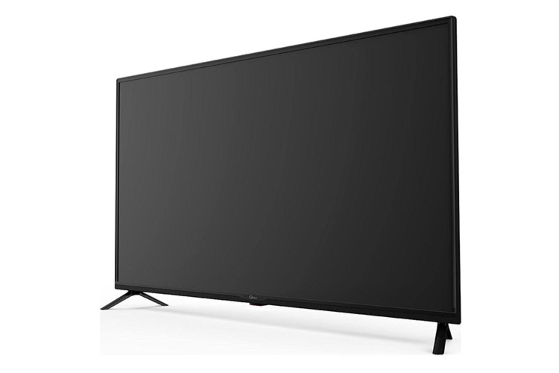 نمای نیمرخ تلویزیون جی پلاس 43kh412n با صفحه خاموش