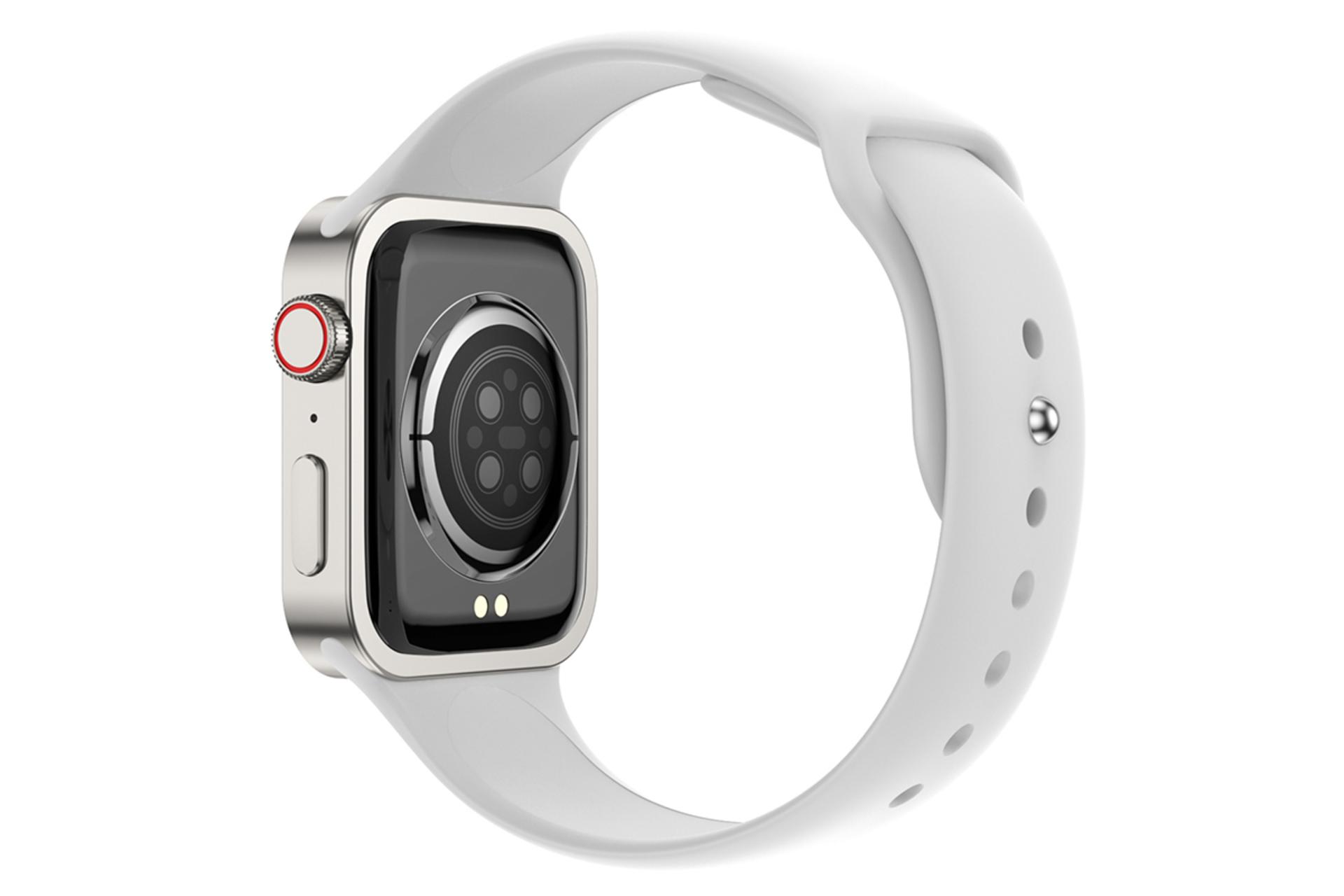 نمای پشت ساعت هوشمند مودیو MW10 رنگ سفید