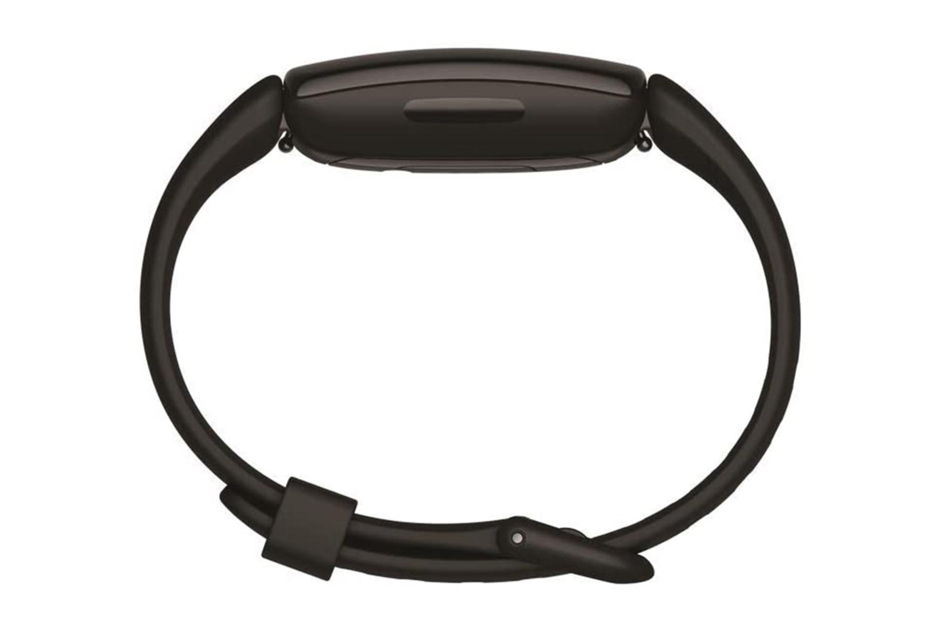 نمای کنار دستبند سلامتی فیت بیت Inspire 2 رنگ مشکی