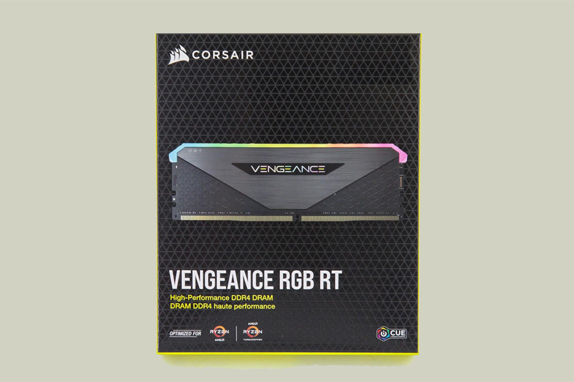 رم کورسیر VENGEANCE RGB RT ظرفیت 32 گیگابایت (2x16) از نوع DDR4-4600 بسته بندی