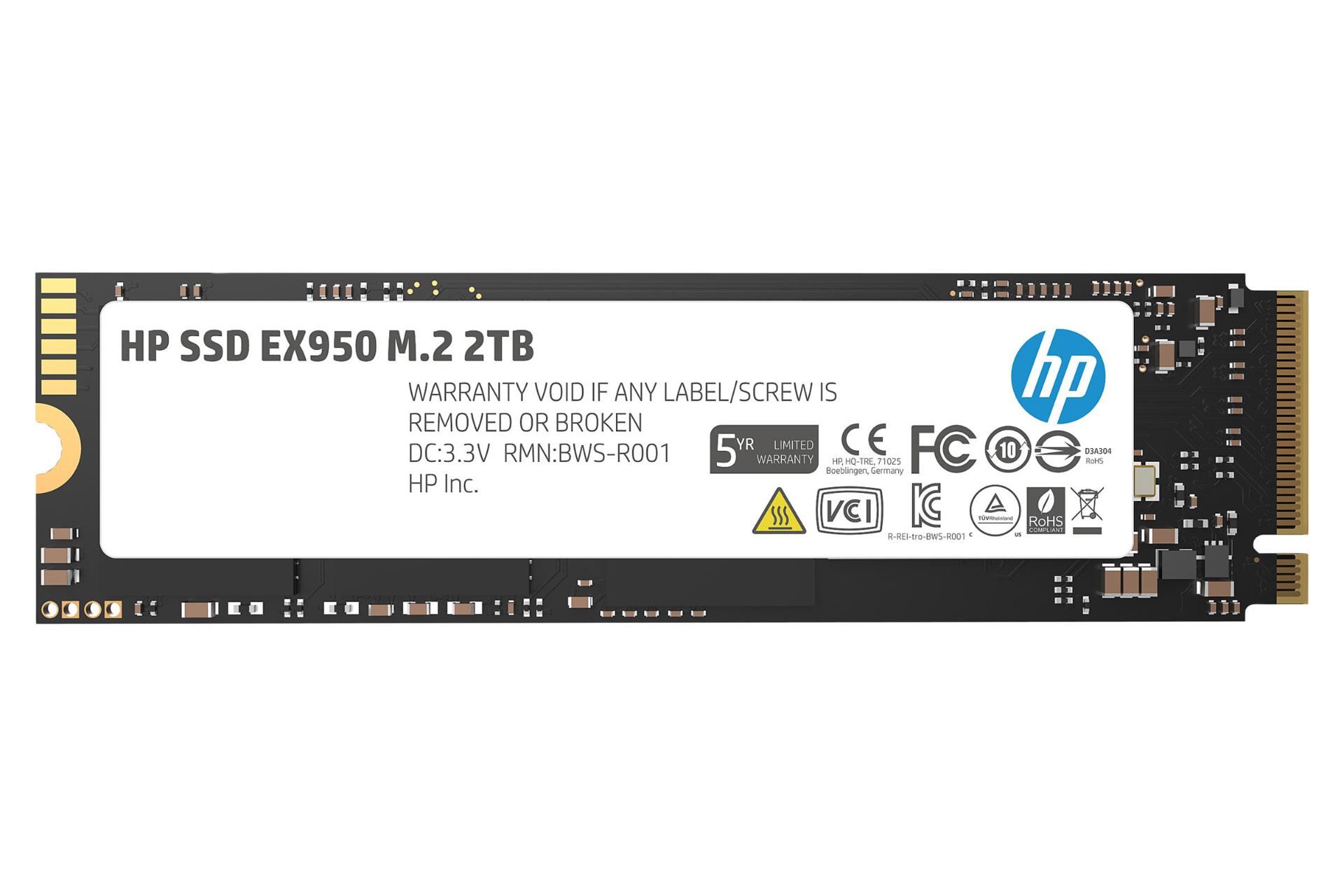SSD اچ پی EX950 NVMe M.2 ظرفیت 2 ترابایت