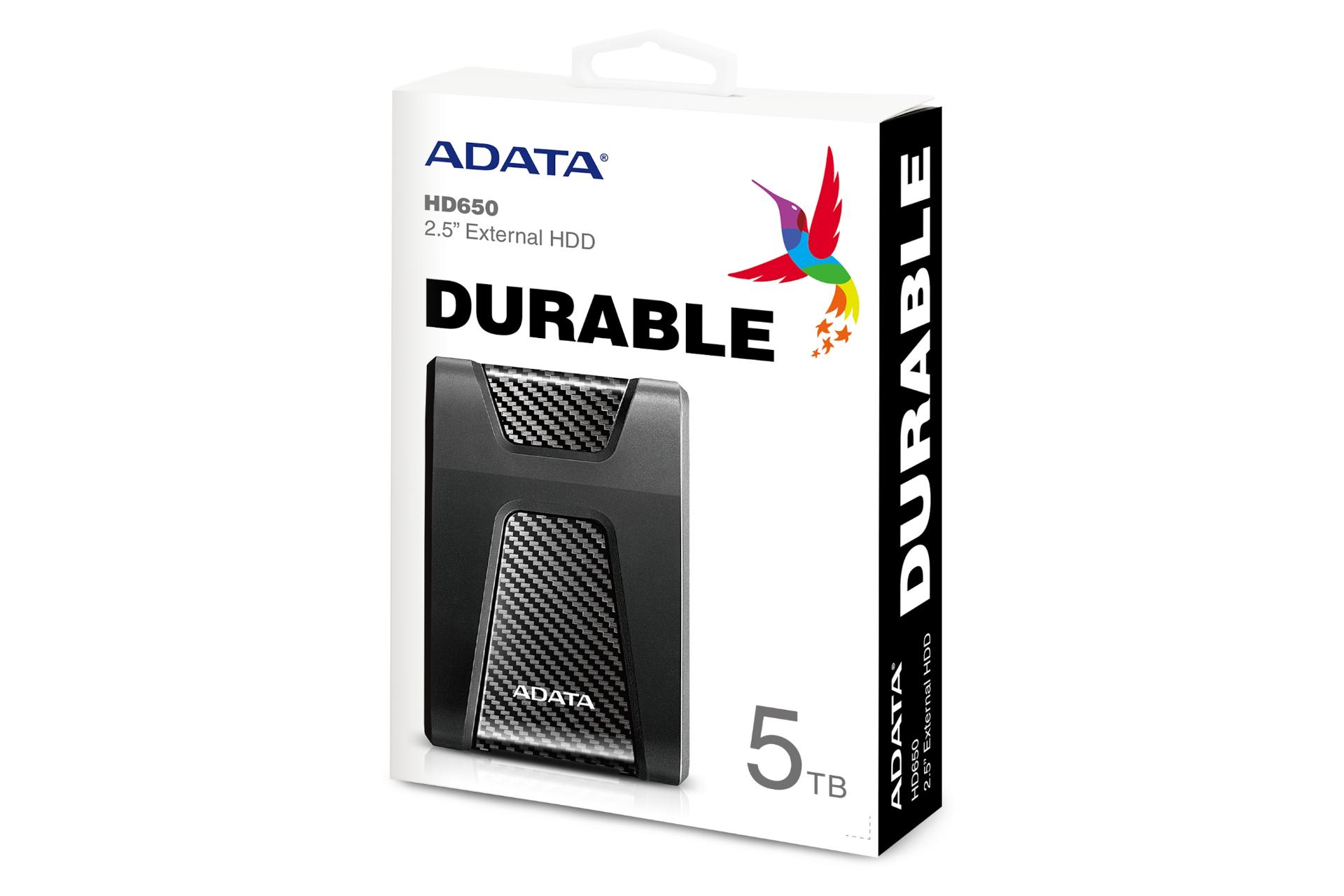 جعبه هارد دیسک ای دیتا ADATA DashDrive Durable HD650 2.5 Inch 5TB ظرفیت 5 ترابایت