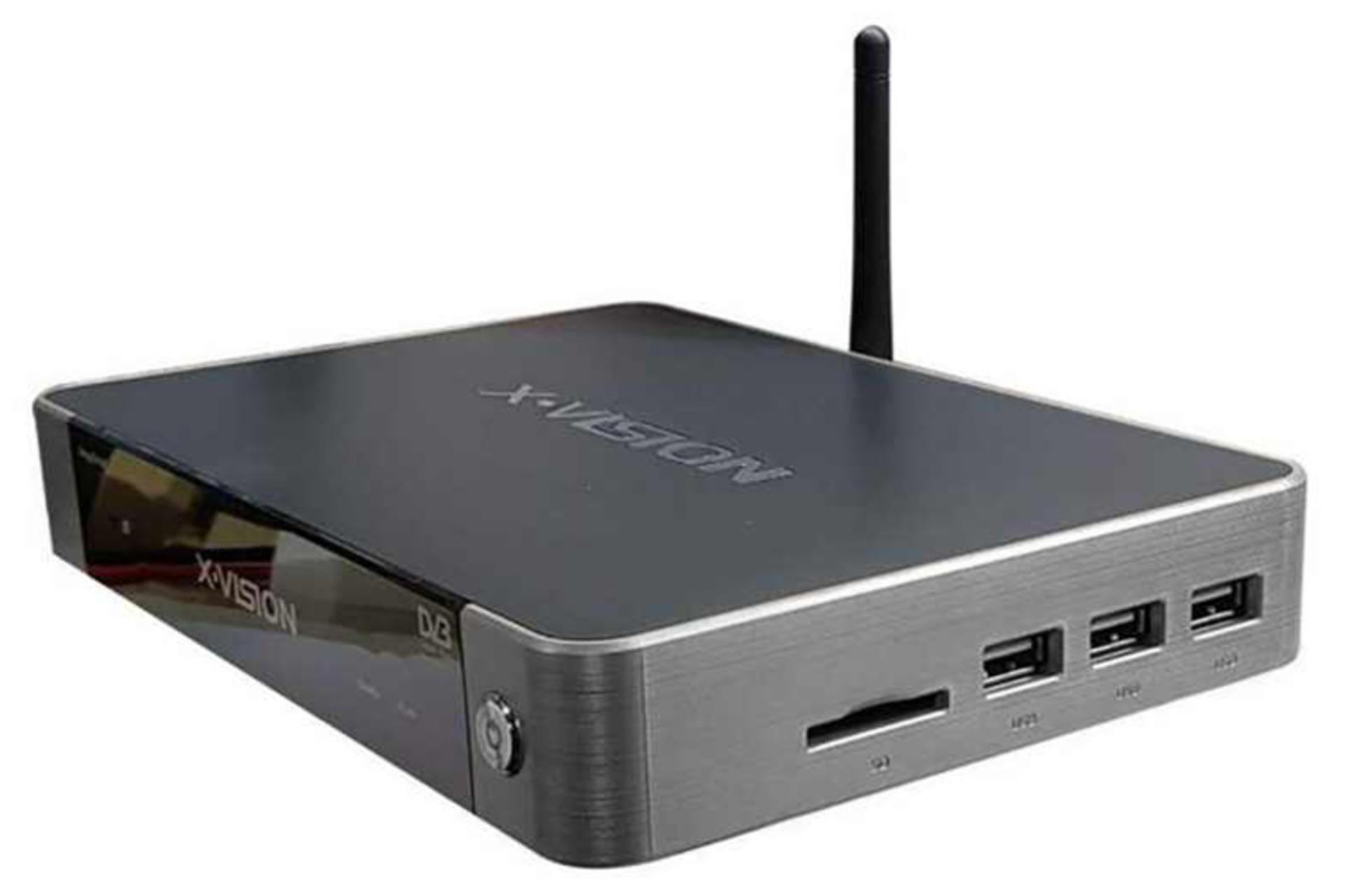 نمای جانبی اندروید باکس ایکس ویژن DVB-T2+PLUS