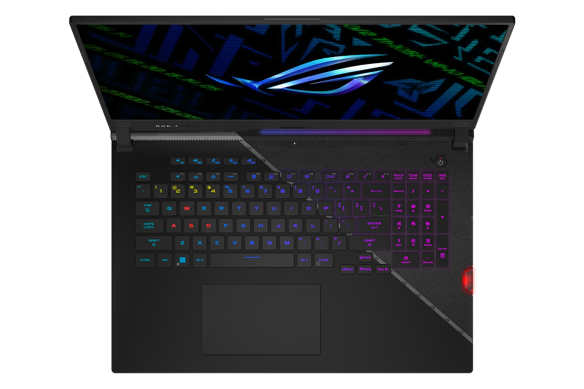 نمای بالا لپ تاپ ایسوس ROG Strix Scar 17 SE 2022