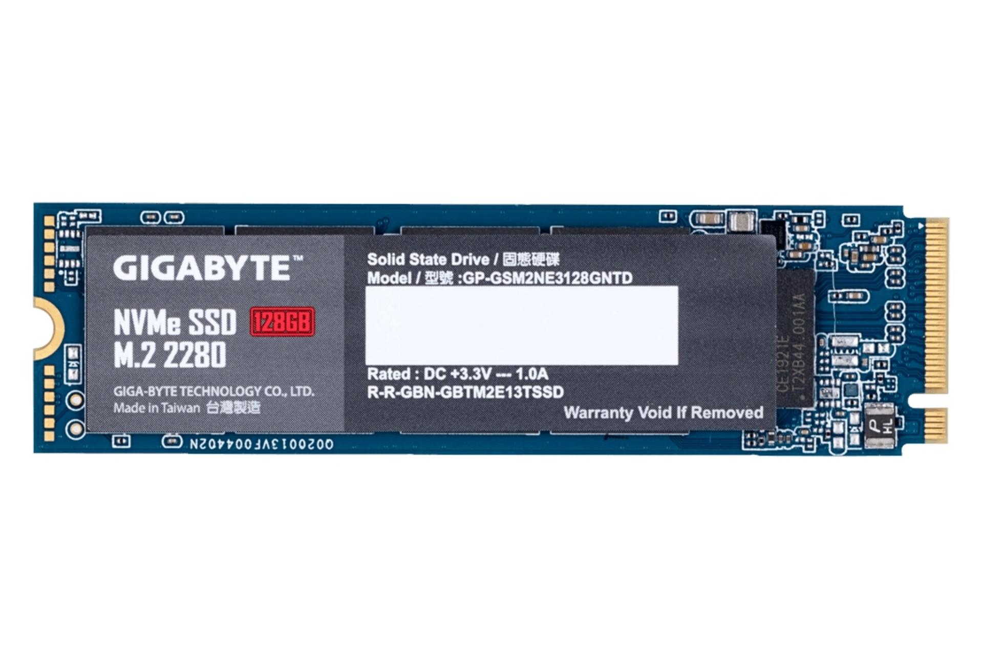 SSD گیگابایت GIGABYTE GP-GSM2NE3128GNTD NVMe M.2 128GB ظرفیت 128 گیگابایت