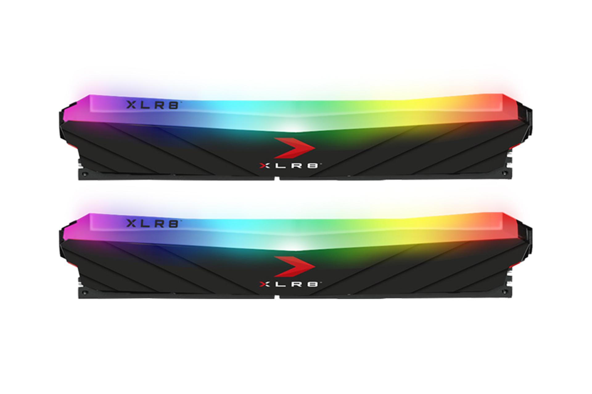 نمای بالا رم پی ان وای XLR8 EPIC-X RGB ظرفیت 16 گیگابایت (2x8) از نوع DDR4-3200
