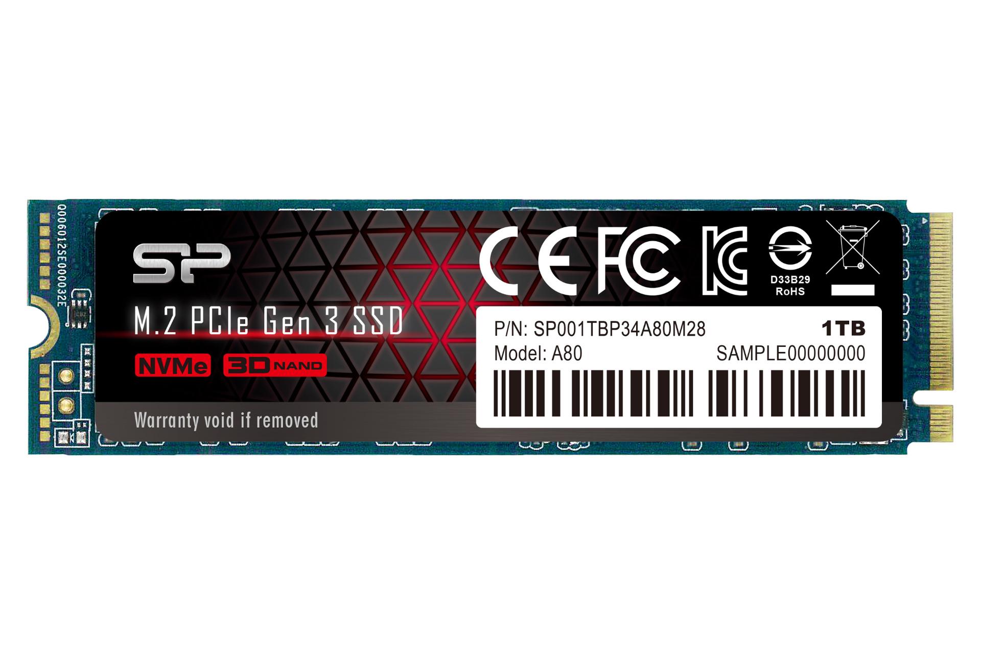 SSD سیلیکون پاور P34A80 NVMe M.2 ظرفیت 1 ترابایت