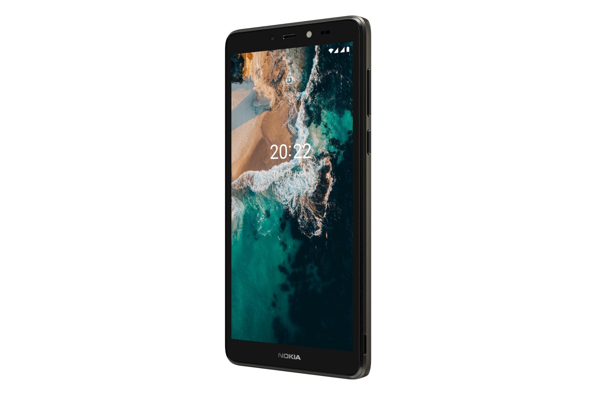 پنل جلو گوشی موبایل نوکیا C2 نسل دوم / Nokia C2 2nd Edition خاکستری