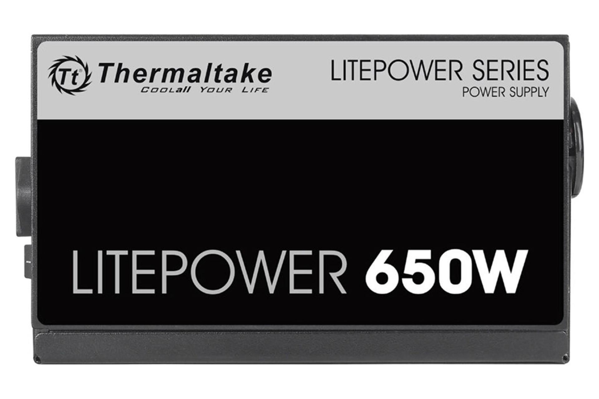 نمای پشت پاور کامپیوتر ترمالتیک Litepower با توان 650 وات