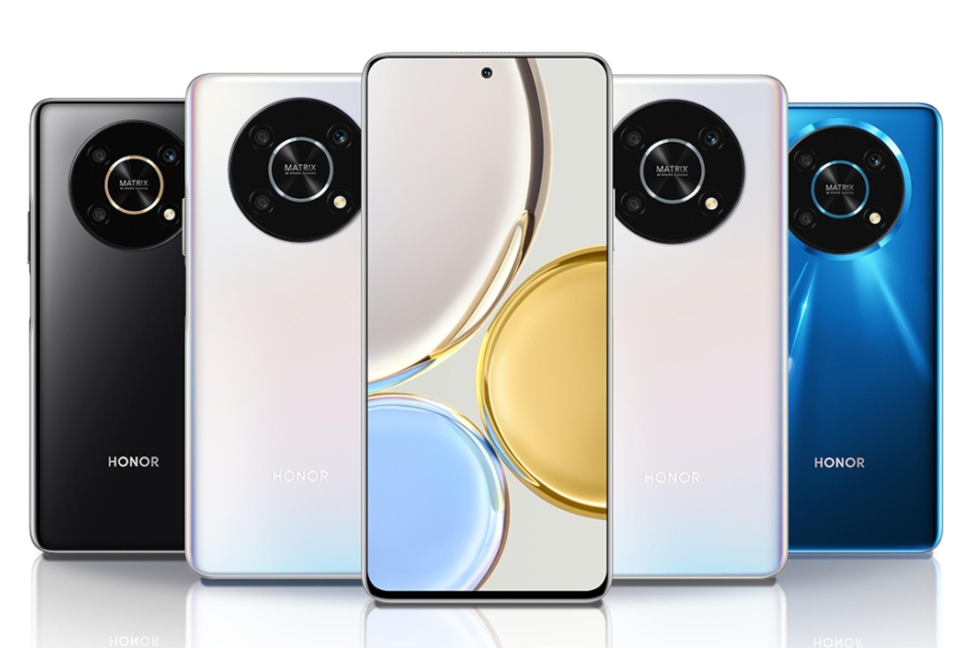 رنگ های مختلف گوشی موبایل آنر Honor X9