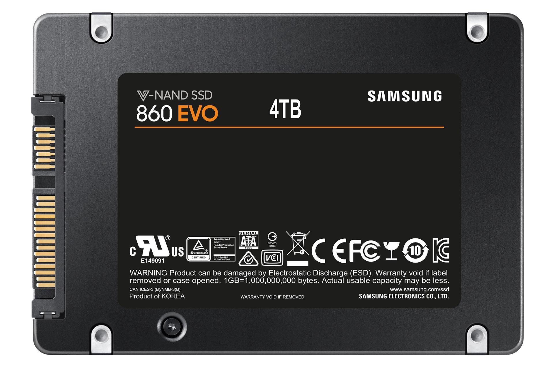 SSD سامسونگ Samsung 860 EVO SATA 2.5 Inch 4TB ظرفیت 4 ترابایت