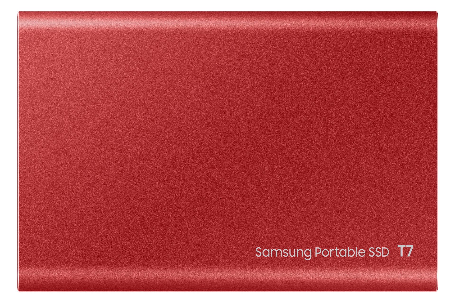 پشت SSD سامسونگ Samsung T7 USB 3.2 Gen 2 قرمز