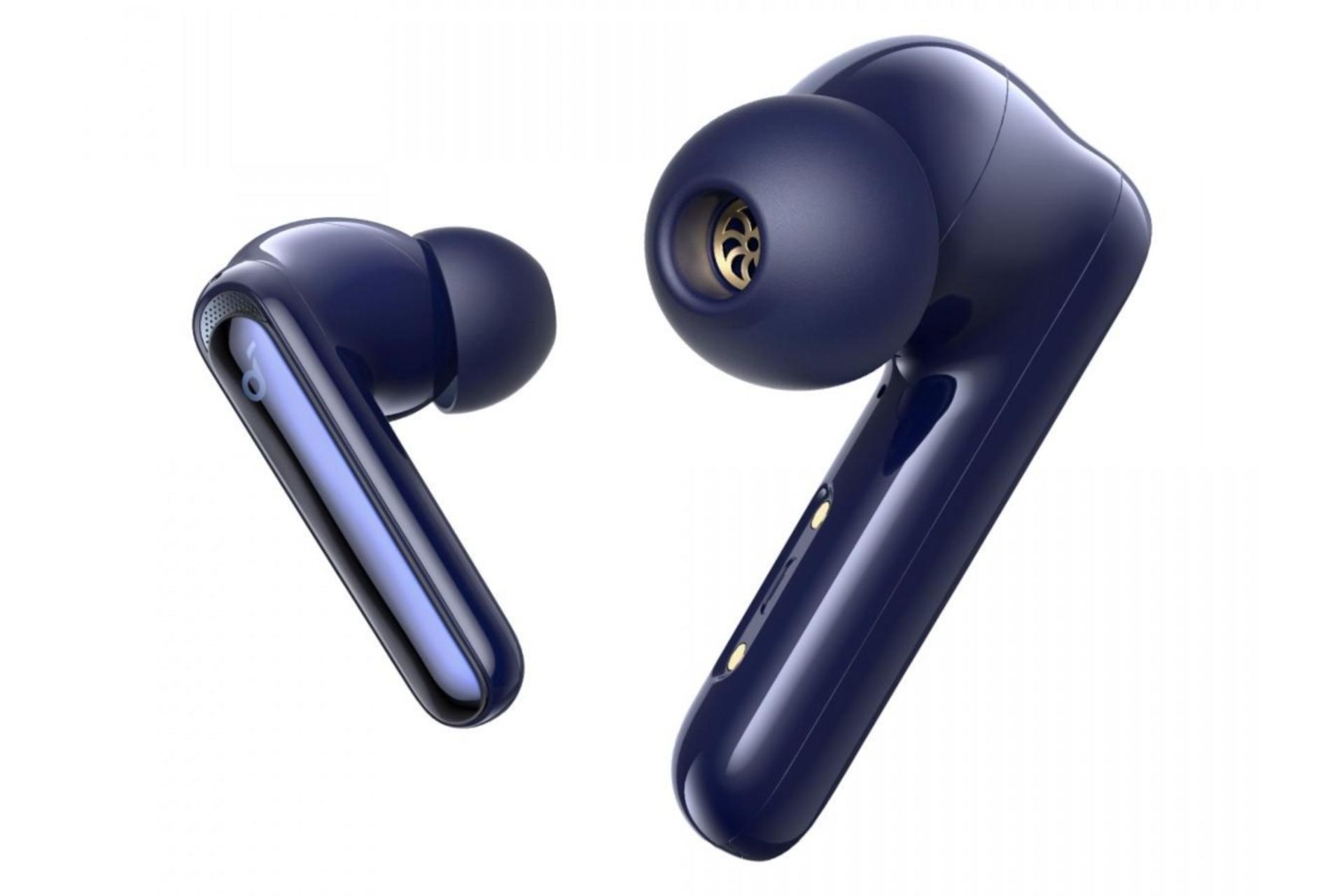 نمای جانبی ایرباد بی سیم انکر Anker SoundCore Life Note 3 آبی