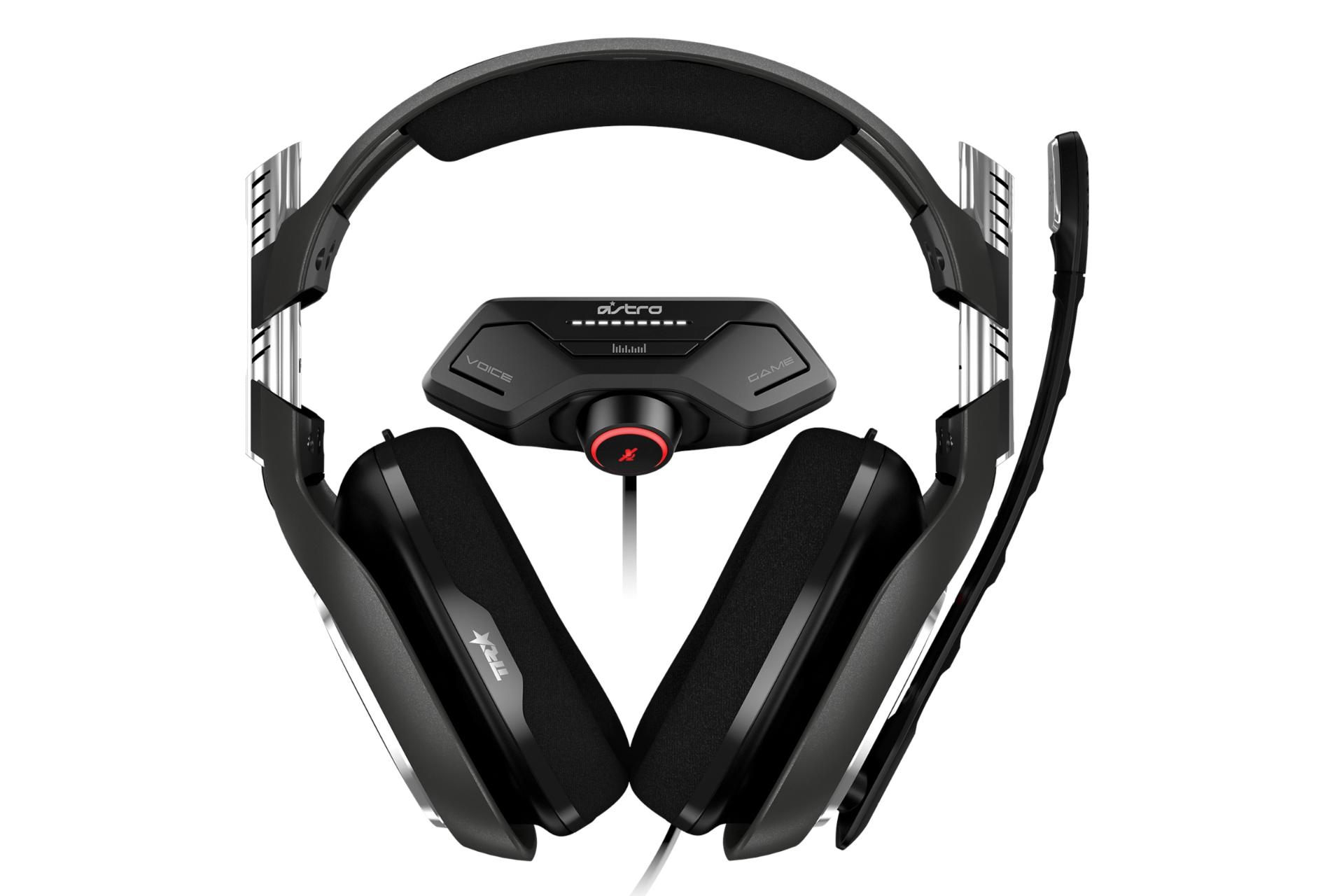 نمای روبرو هدست استرو گیمینگ Astro Gaming A40 TR + MixAmp M80
