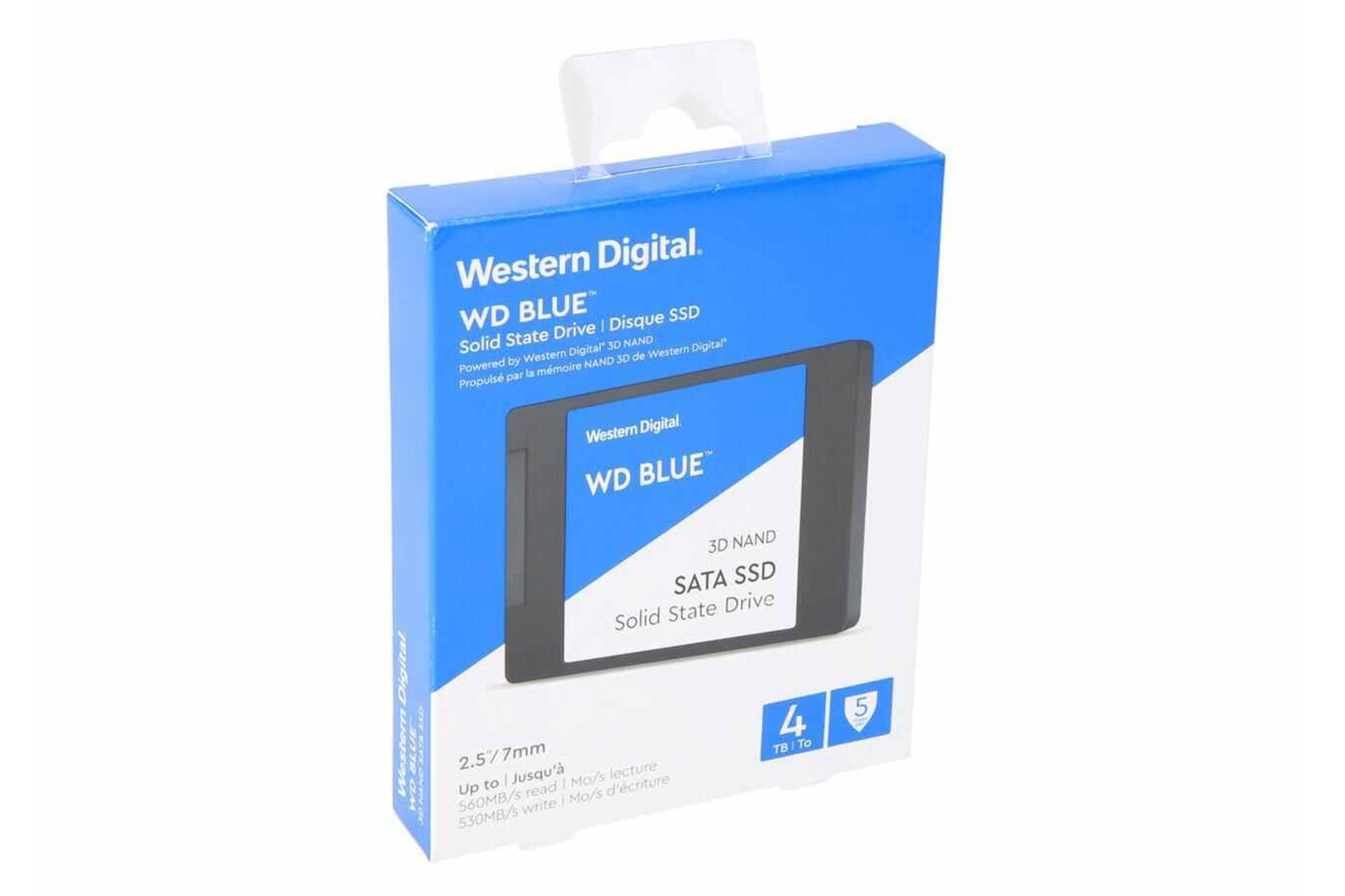 جعبه SSD وسترن دیجیتال Blue WDS400T2B0A SATA 2.5 Inch ظرفیت 4 ترابایت