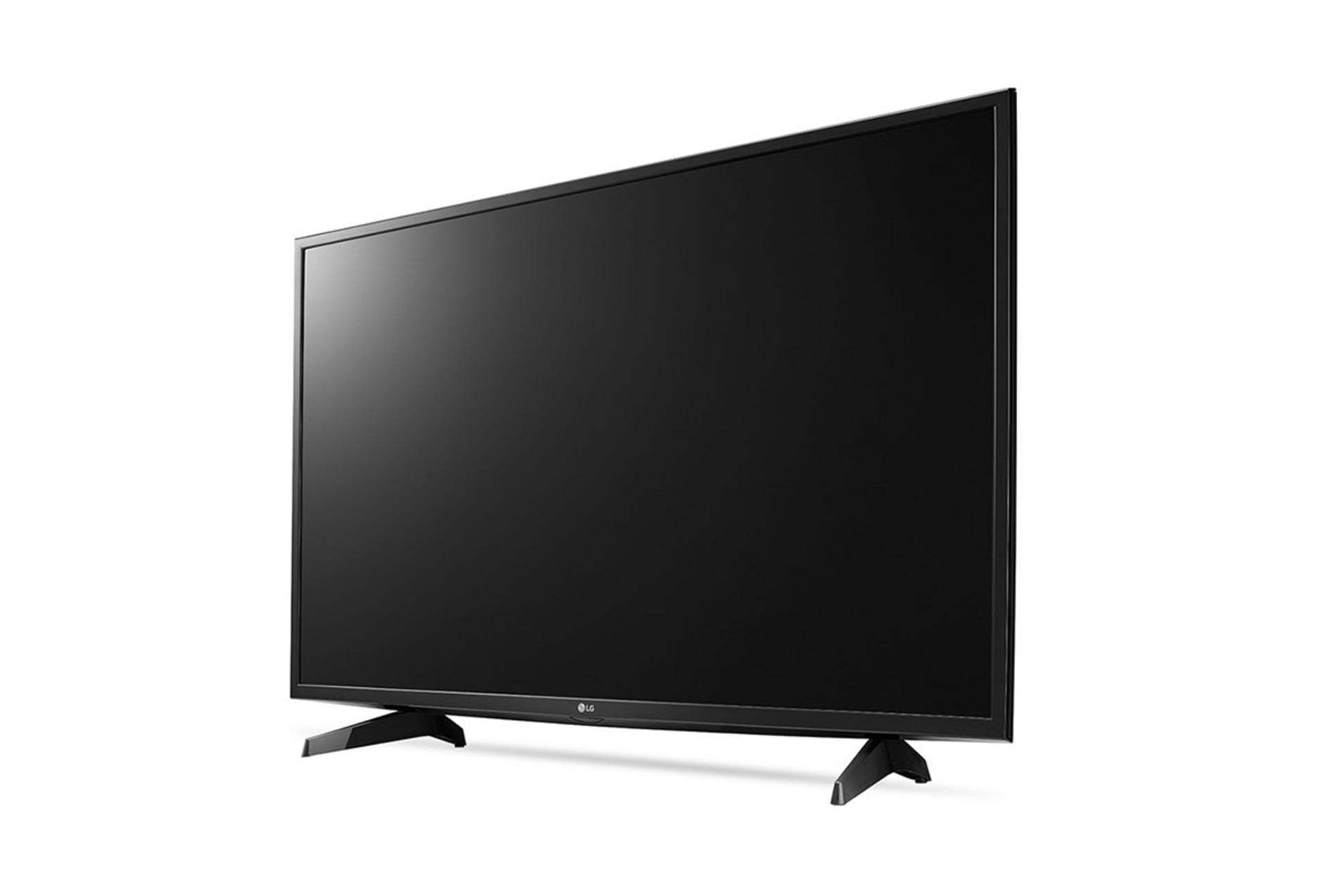 نمای نیم رخ تلویزیون ال جی LJ52100 مدل 43 اینچ با رنگ مشکی و صفحه خاموش