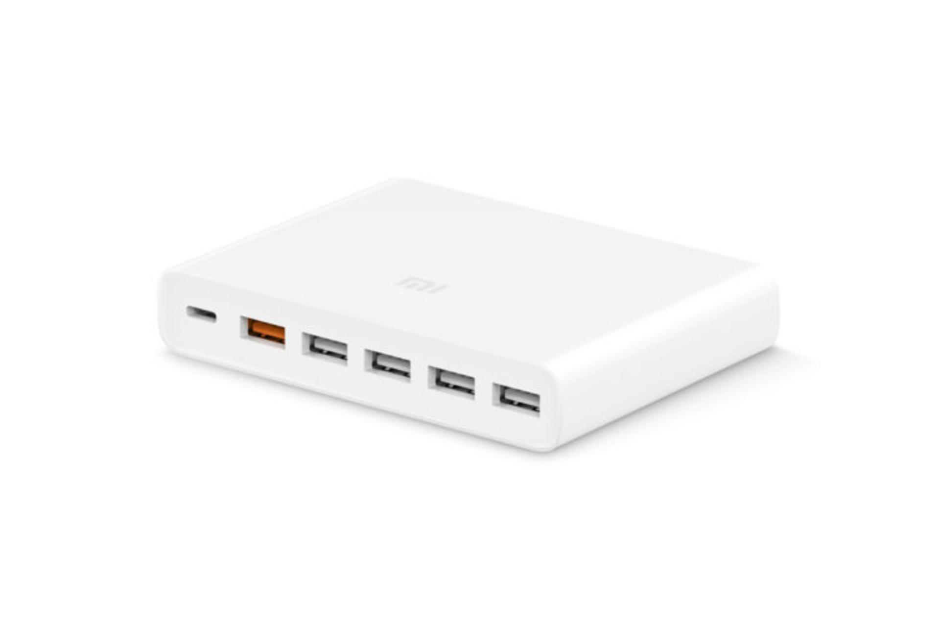 نمای جانبی شارژر شیائومی Mi 60W 6 Ports