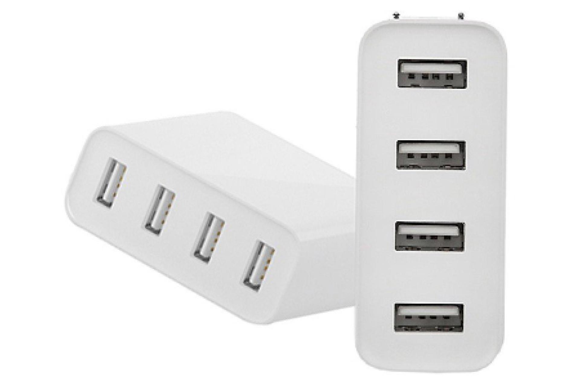 نمای جانبی شارژر شیائومی Mi 4 USB Port