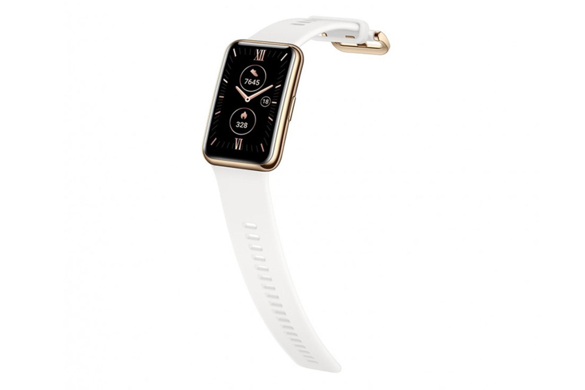 ساعت هواوی واچ فیت الگانت رنگ سفید با بند باز