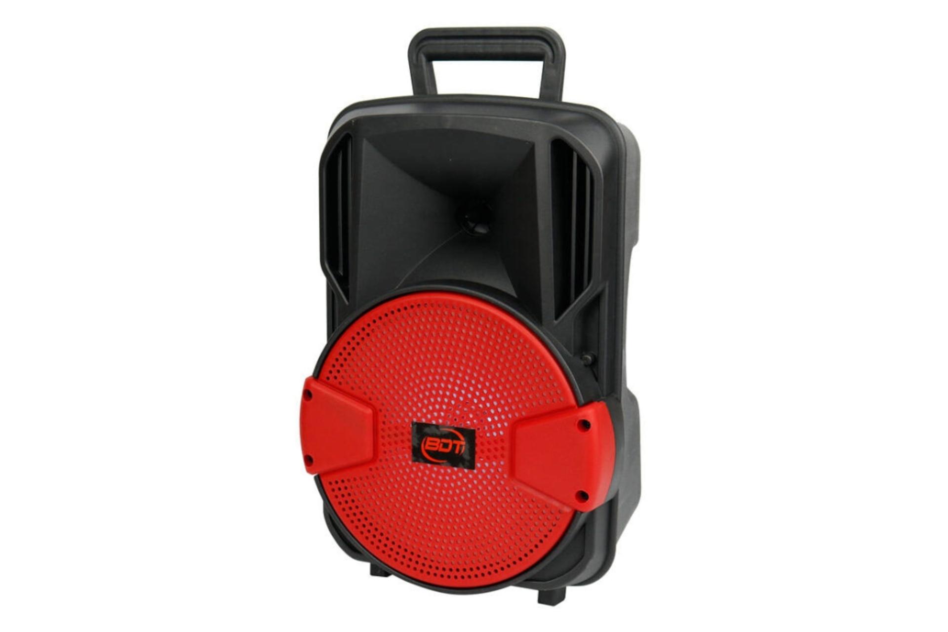 نمای راست اسپیکر BDT BD-8019 مشکی و قرمز