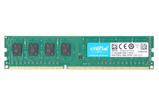 رم کروشیال Crucial CT102464BD186D 8GB DDR3L-1866 CL13 ظرفیت 8 گیگابایت از نوع DDR3L-1866