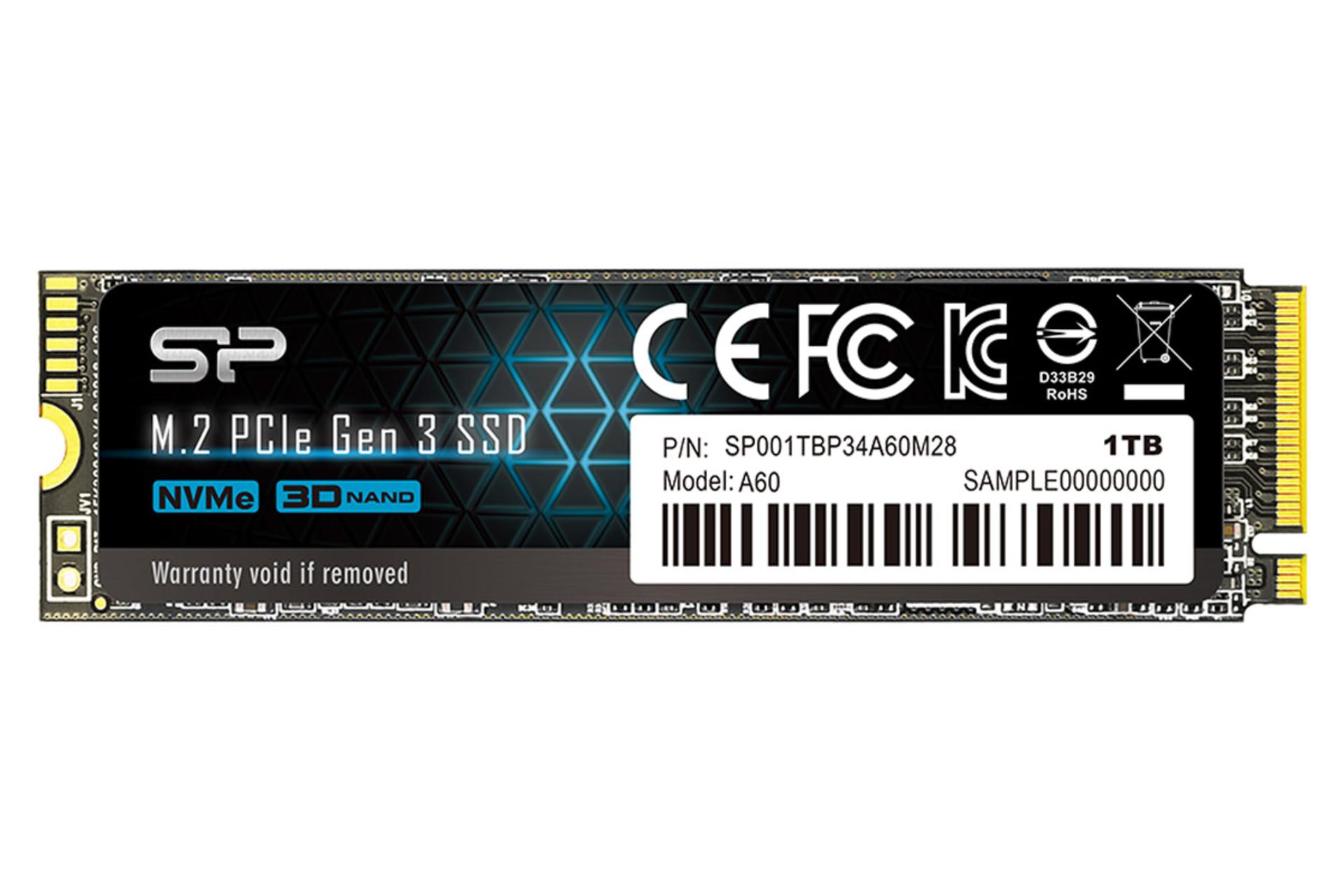 SSD سیلیکون پاور P34A60 NVMe M.2 ظرفیت 1 ترابایت