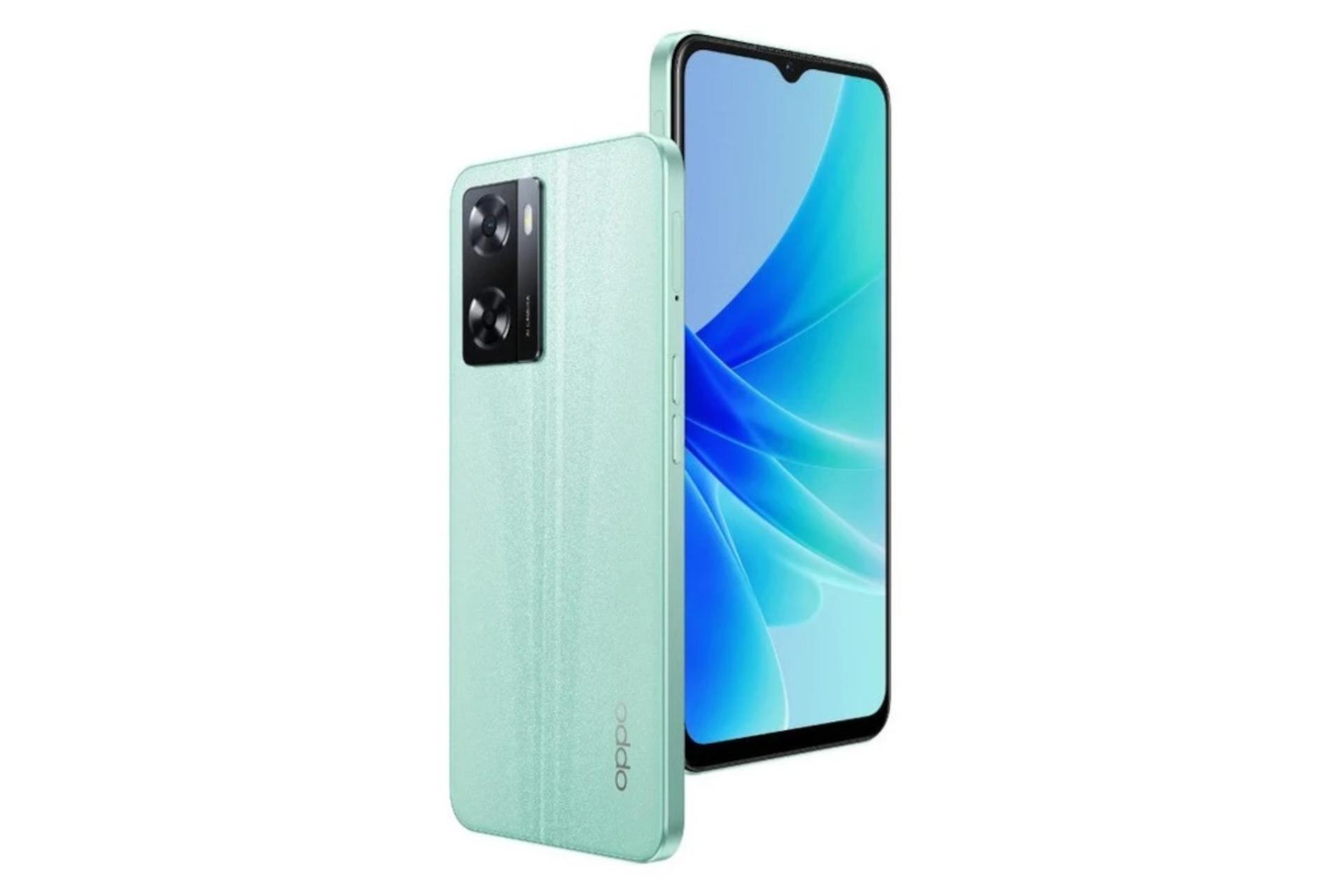 نمای جانبی گوشی موبایل اوپو Oppo A57 4G سبز