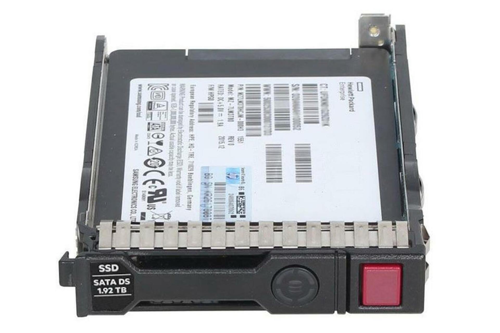 نمای جانبی SSD اچ پی P23487-B21 SATA 2.5 Inch ظرفیت 1.92 ترابایت