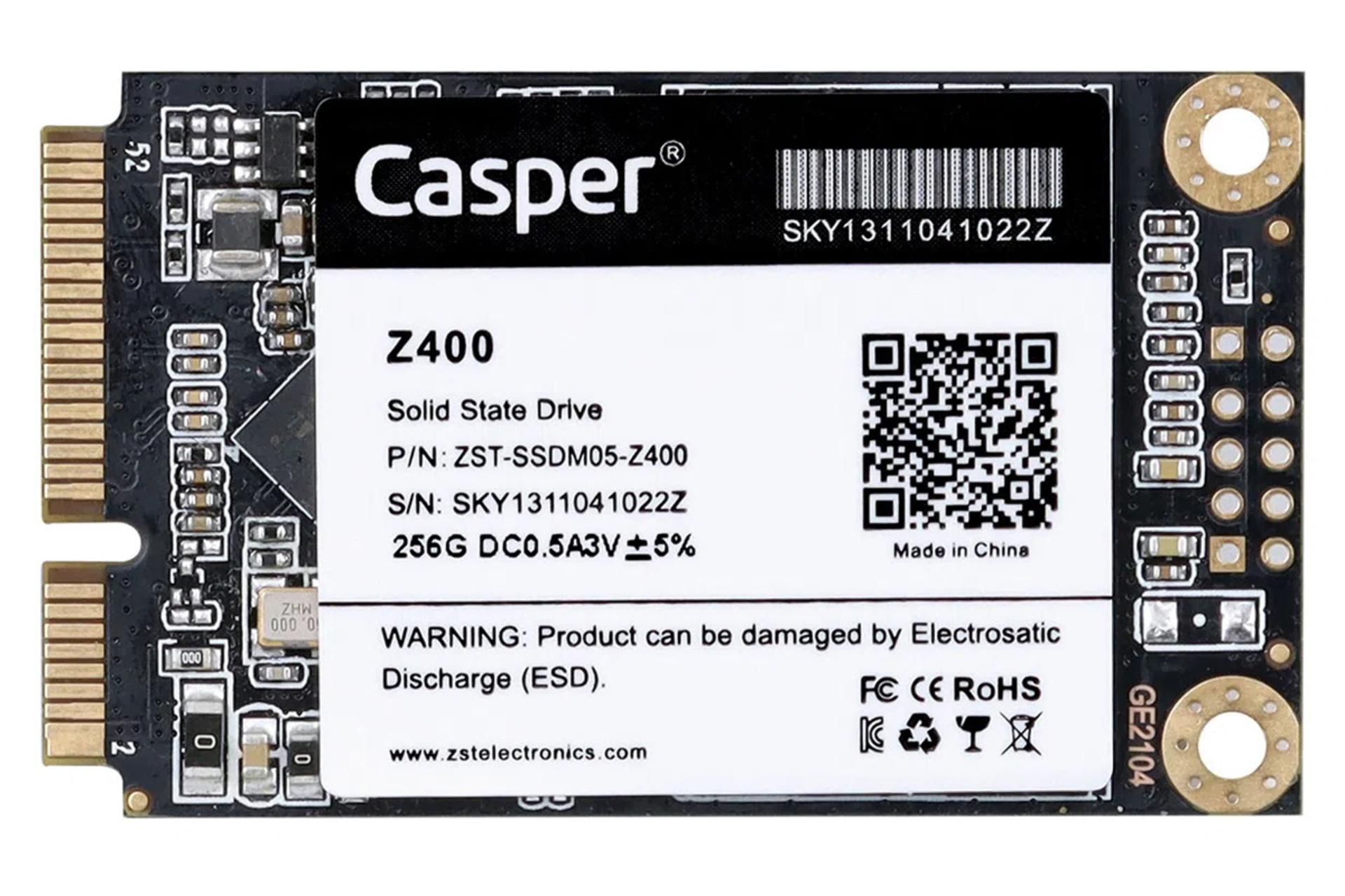 نمای روبرو SSD کسپر Z400 mSATA
