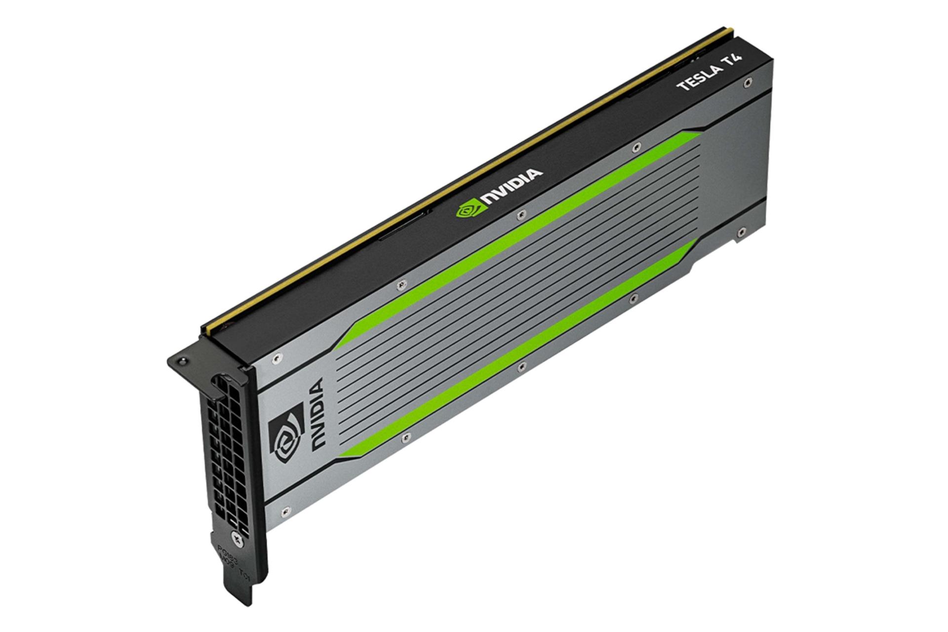 نمای جانبی کارت گرافیک انویدیا NVIDIA Tesla T4