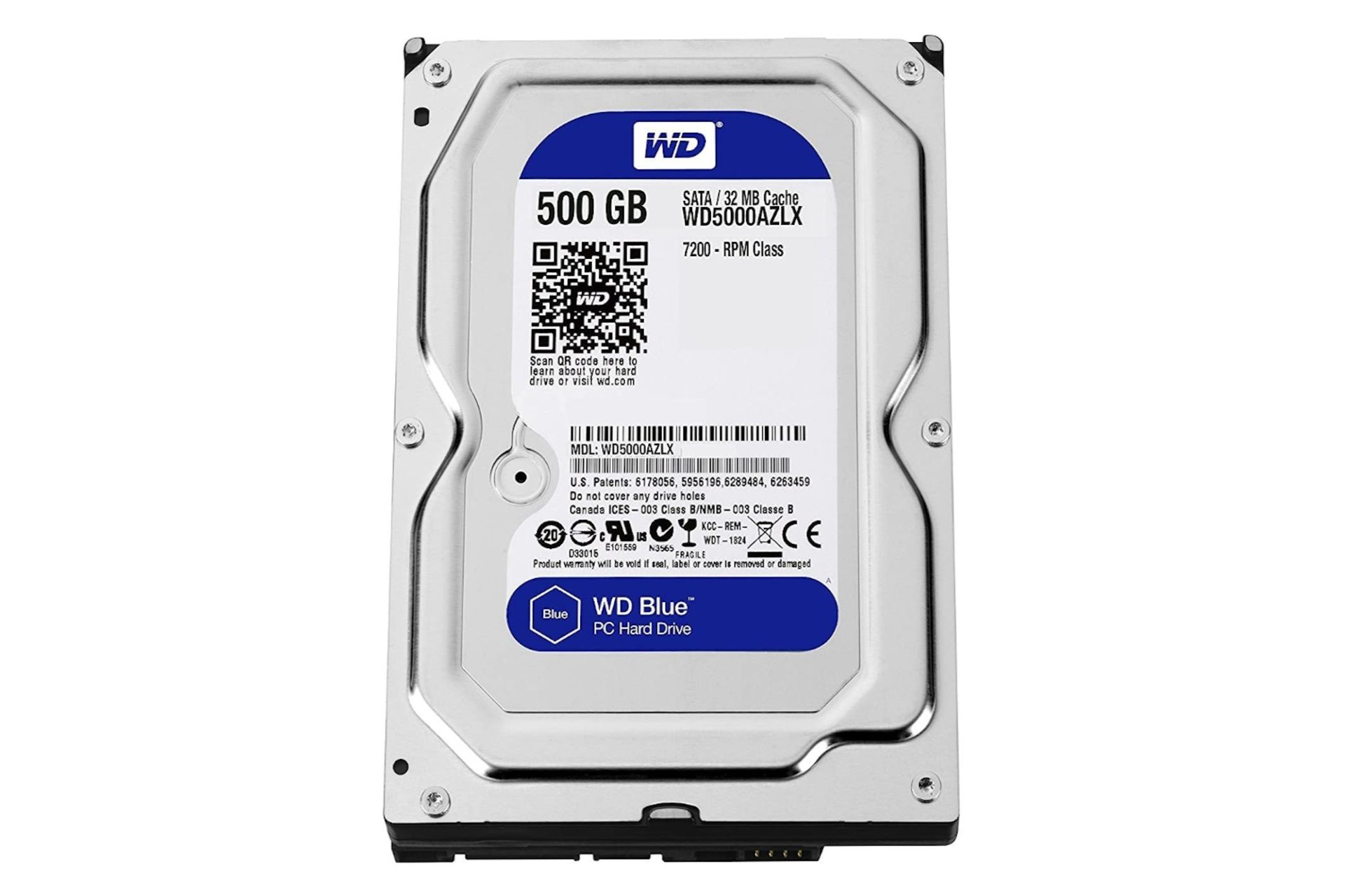 هارد دیسک وسترن دیحیتال Western Digital Blue WD5000AZLX 3.5 Inch 500GB ظرفیت 500 گیگابایت